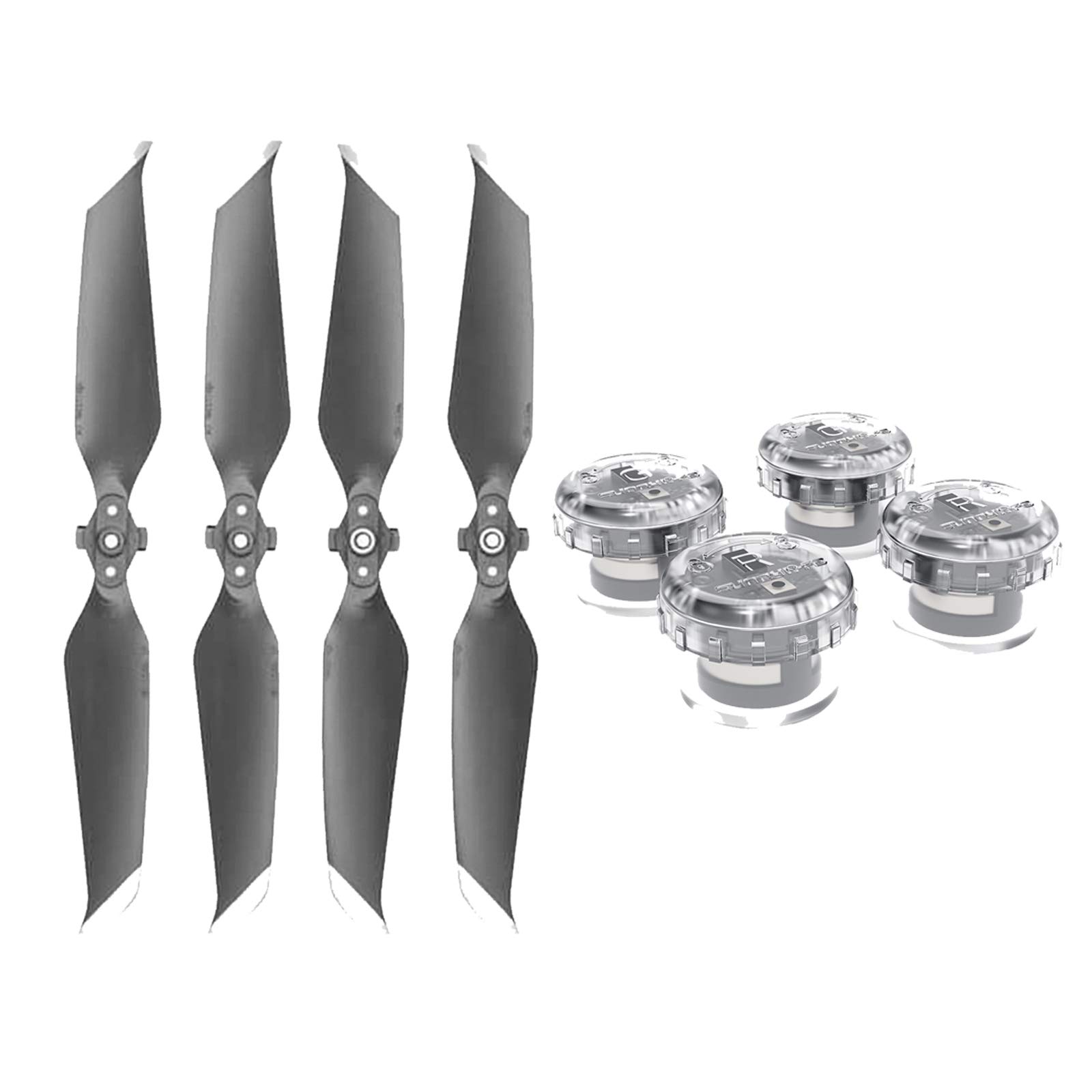 INSYOO Original Low Noise Propellers 2 Pairs + Strobe Light for DJI Mavic Air 2/Air 2S Drone Accessories - Quick Flash, Enhanced Visibility for Night Flying & Aerial Photography
