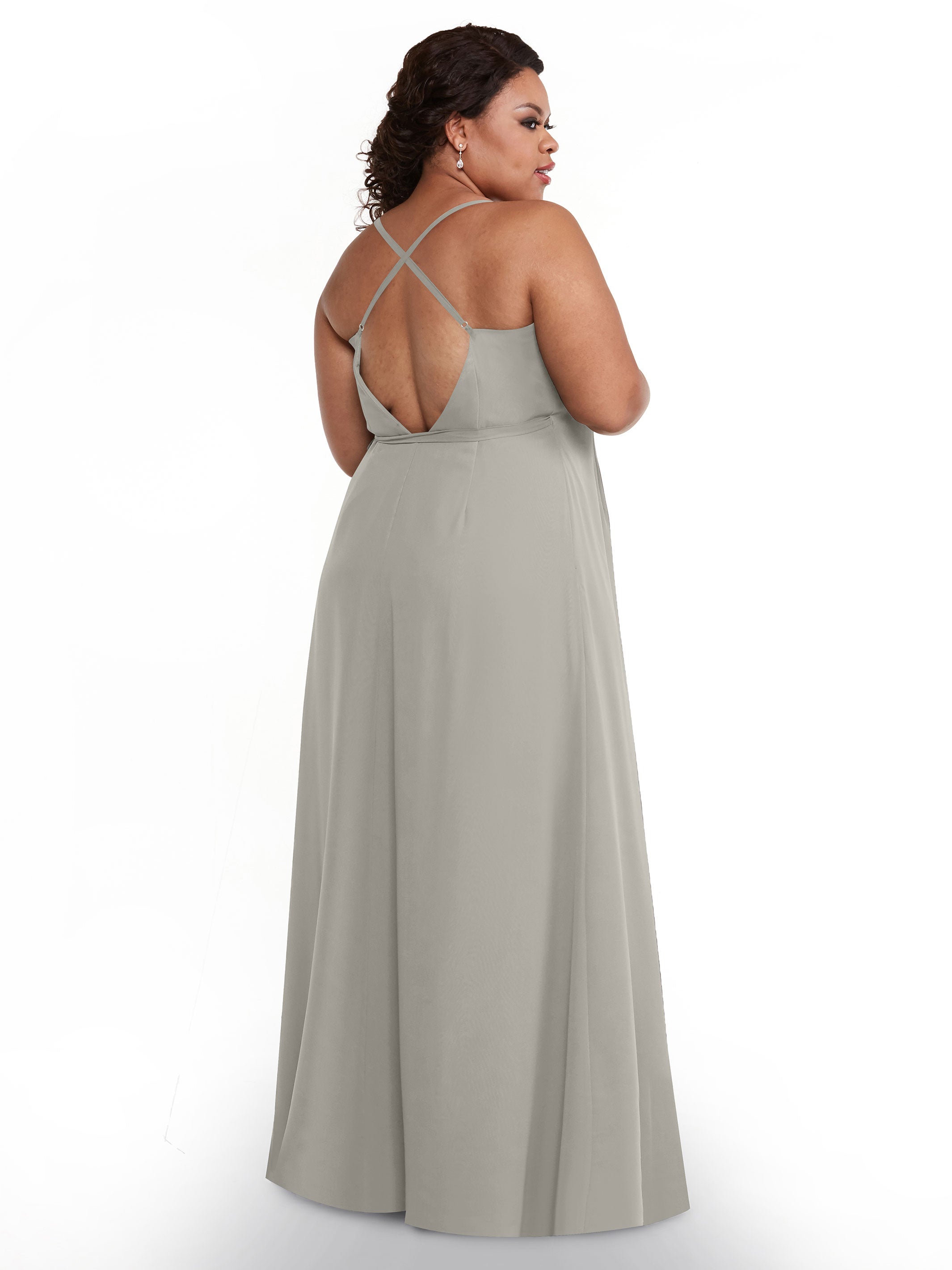 Elegant 80171 Sheath Chiffon Bridesmaid Dress with Adjustable Self-Tie Sash - Perfect for Weddings, Formal Events & Special Occasions