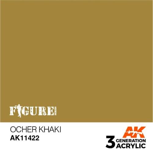 AK Interactive AK11422 3rd Generation Ocher Khaki Acrylic Paint - 17ml Bottle for Model Kits, Miniatures & Dioramas - Perfect for Military, Historical & Fantasy Figures