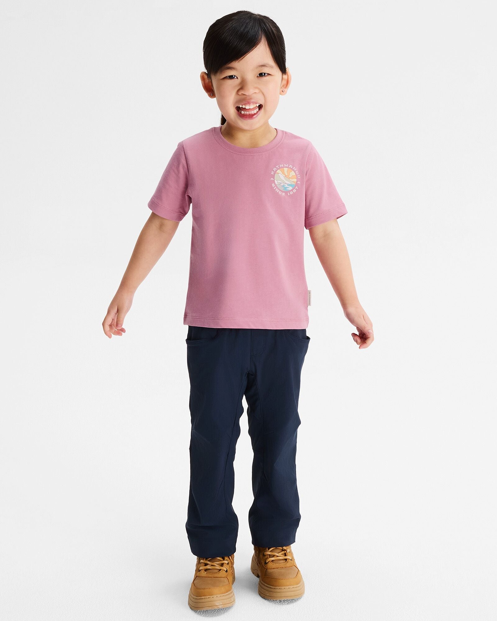 Organic Cotton Kids' Sunburst T-Shirt - Soft & Comfortable Orchid Color for Boys & Girls - Perfect for Playdates, School & Outdoor Activities