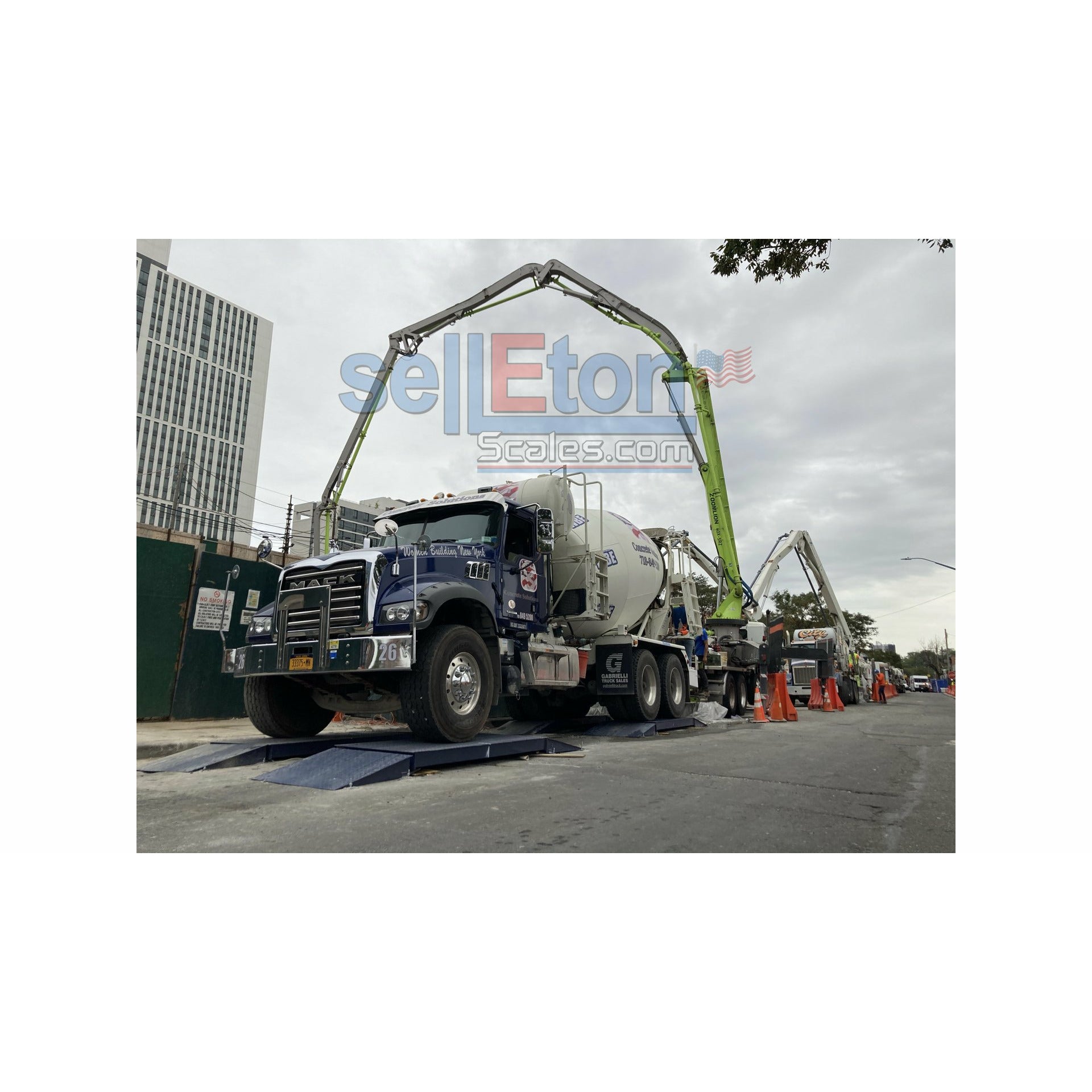 Heavy Duty 12' Truck Axle Scale - 80,000 lbs Capacity by SellEton SL 80KX | Commercial Vehicle Weighing for Logistics, Trucking & Construction Sites
