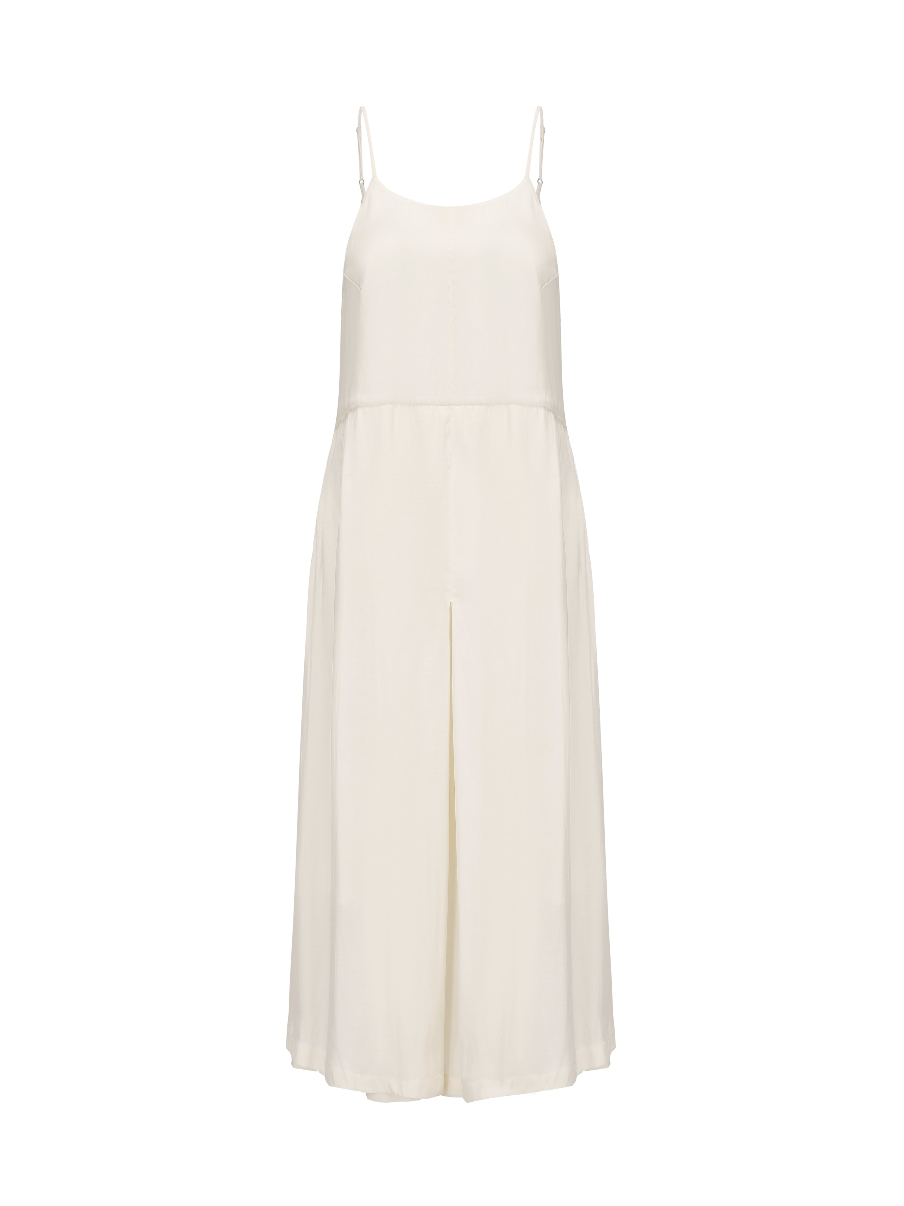 Elegant Silky Maxi Dress for Women - Flowy Long Summer Dress with V-Neck & Slit - Perfect for Beach, Party & Evening Events