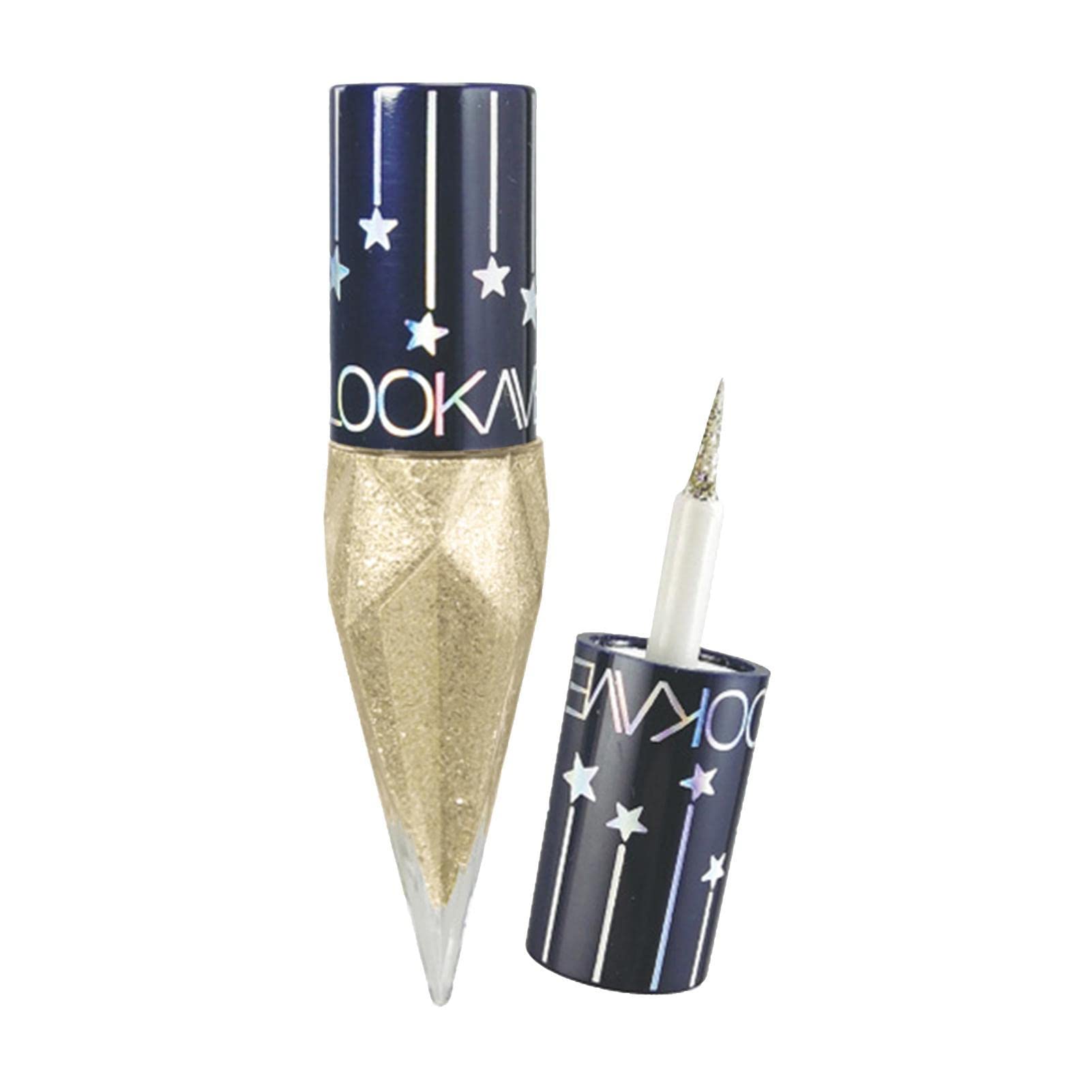 Multichrome Glitter Liquid Eyeliner - Waterproof Gold & Colorful Quick-Drying Longwear Eye Shadow | Shimmer Cosmetics for Eye Makeup | Perfect for Party, Festival & Night Out Looks