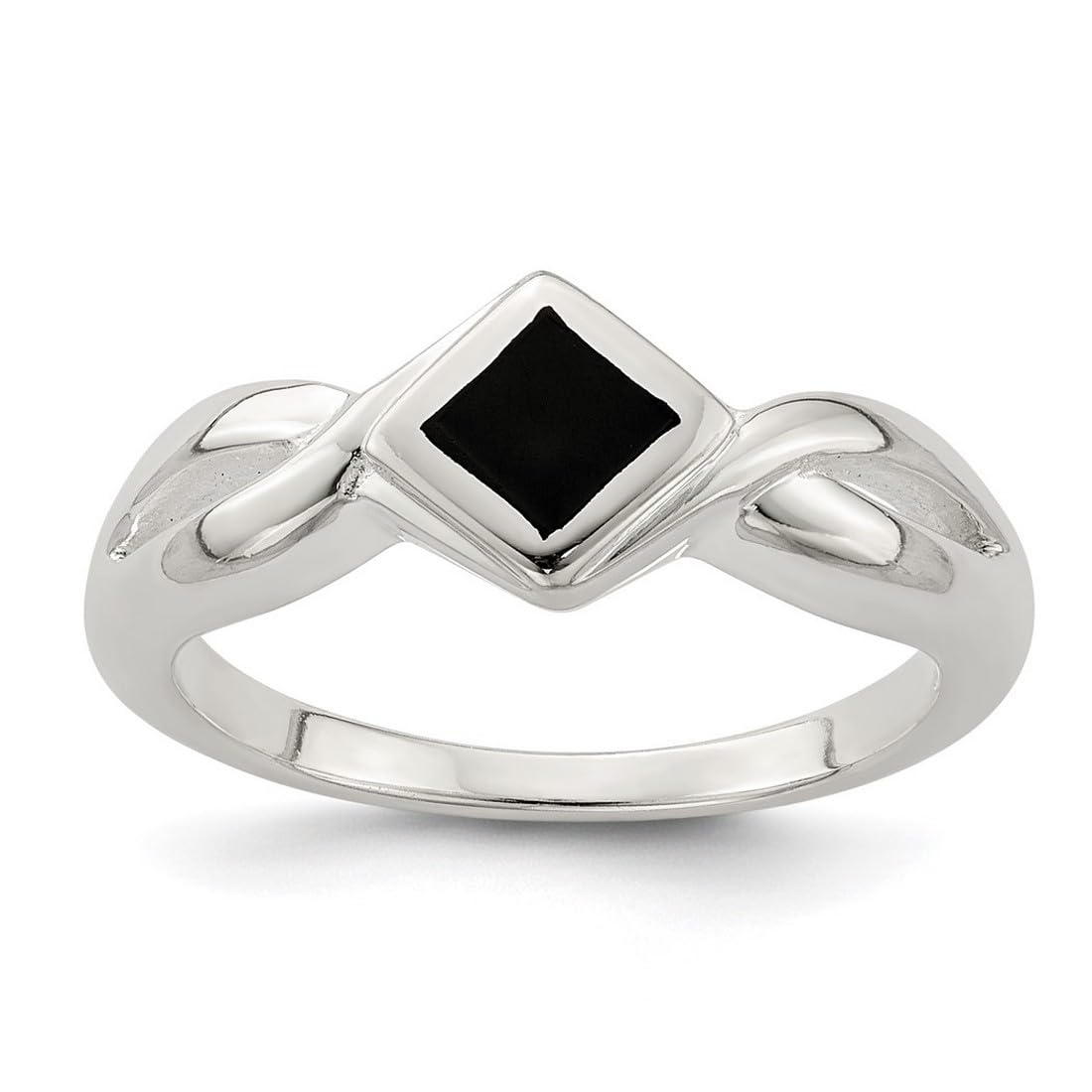 925 Sterling Silver Simulated Onyx Ring for Women - Elegant Gothic Jewelry for Evening Parties, Date Nights & Special Occasions