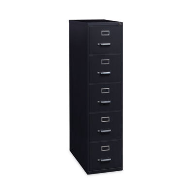 Alera® 5-Drawer Black Vertical File Cabinet - Letter Size File Storage (15