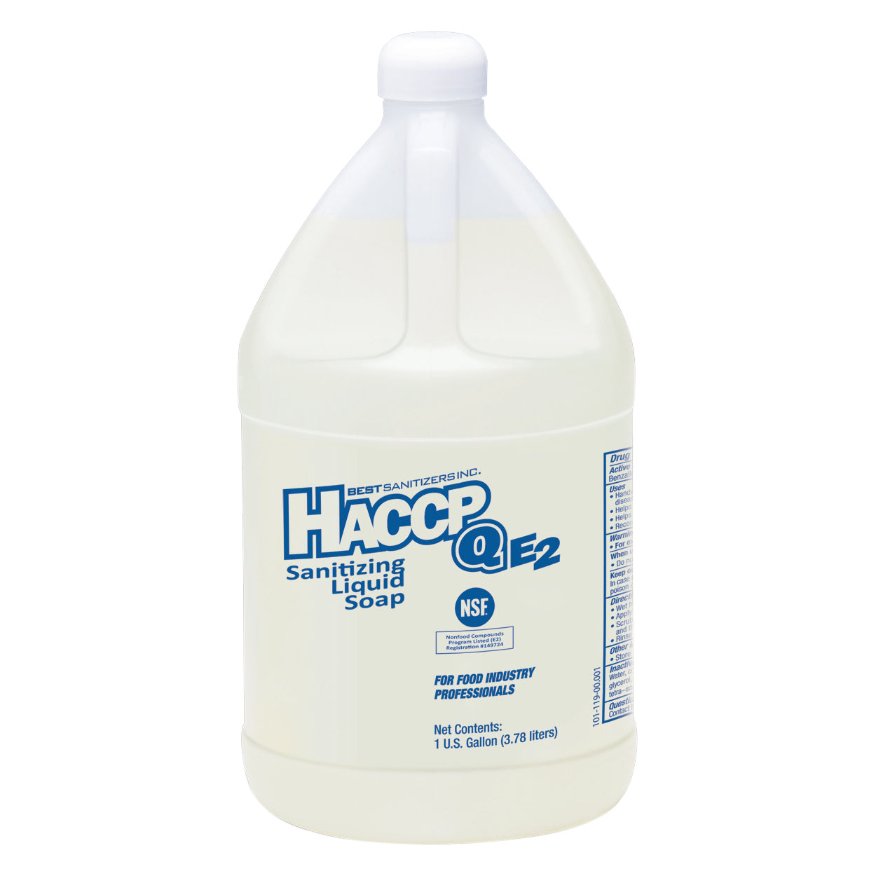 HACCP Q E2 Sanitizing Liquid Soap - 1 Gallon (Pack of 4) | Commercial-Grade Disinfectant for Food Service, Restaurants & Healthcare Facilities