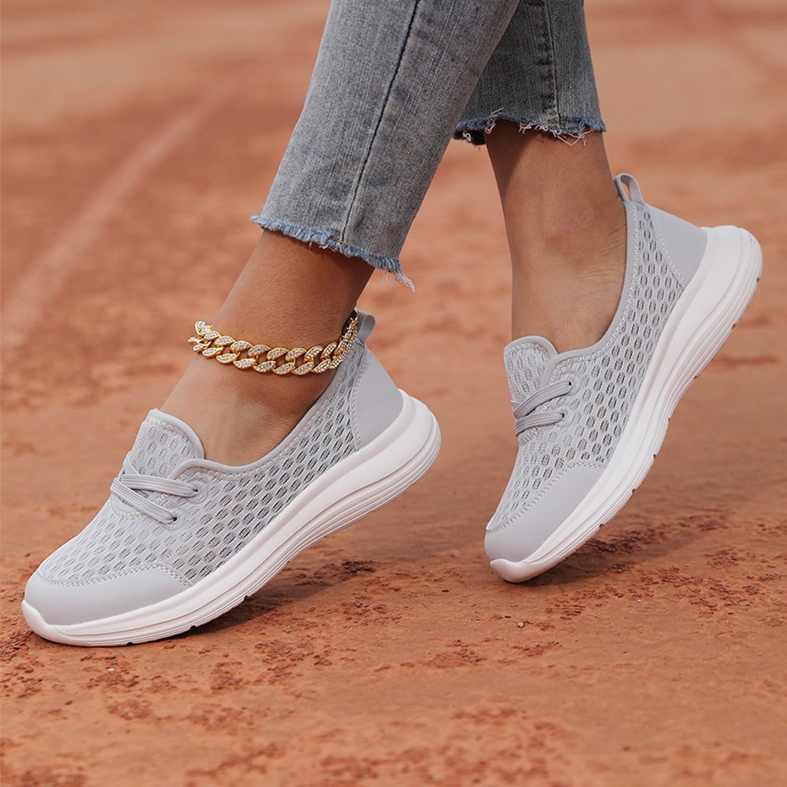 Women's Orthopedic Walking Shoes with Arch Support - Soft Sole Mesh Comfort Shoes for Women - Best for Plantar Fasciitis, Flat Feet & All-Day Comfort - Perfect for Work, Travel & Daily Walking