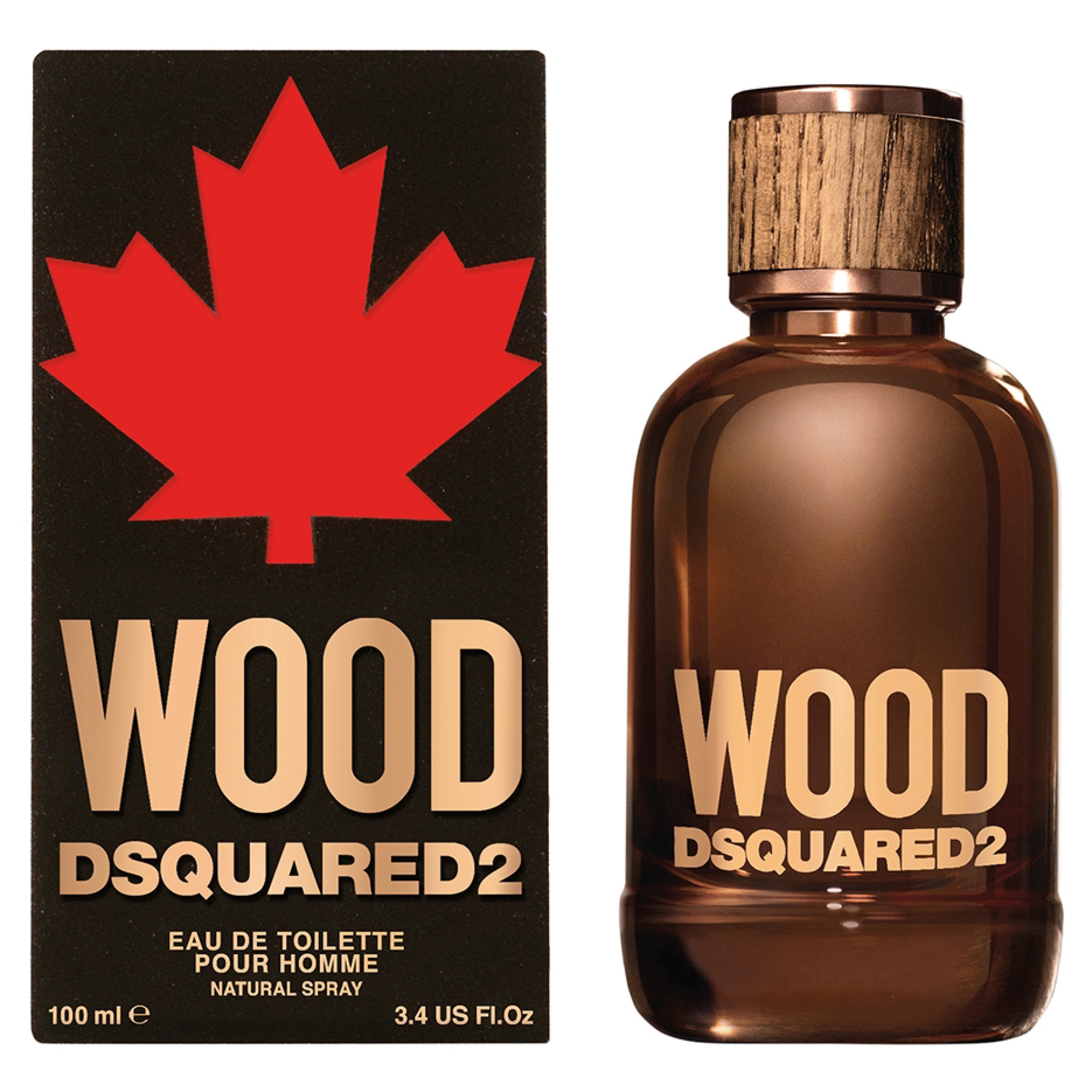 DSquared2 Wood 100ML Eau de Toilette Spray for Men - Fresh Woody Fragrance for Day & Night Wear, Office & Date Nights