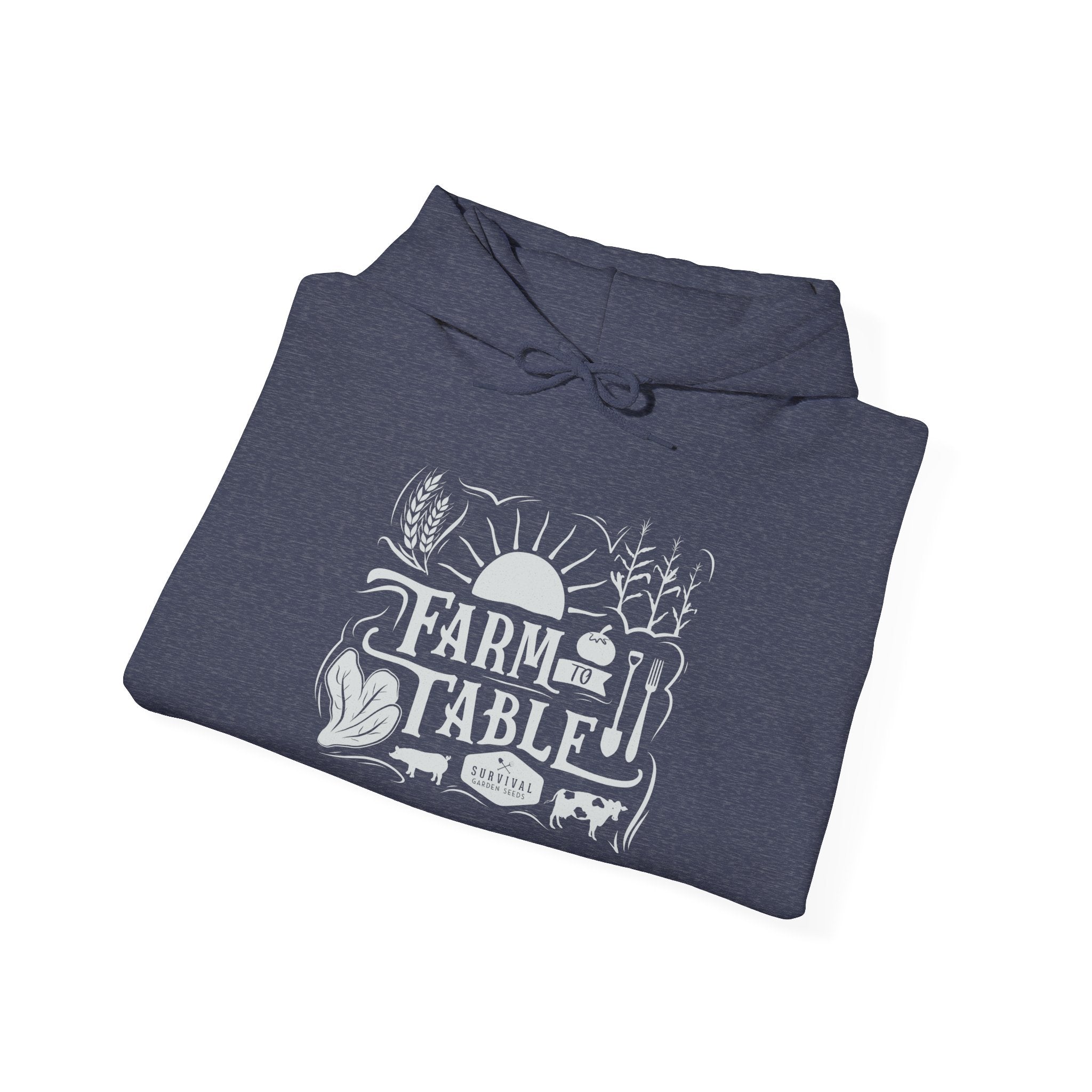 Farm to Table Unisex Hooded Sweatshirt - Cozy Agriculture Inspired Pullover for Men & Women | Perfect for Farmers Market, Outdoor Adventures & Casual Wear
