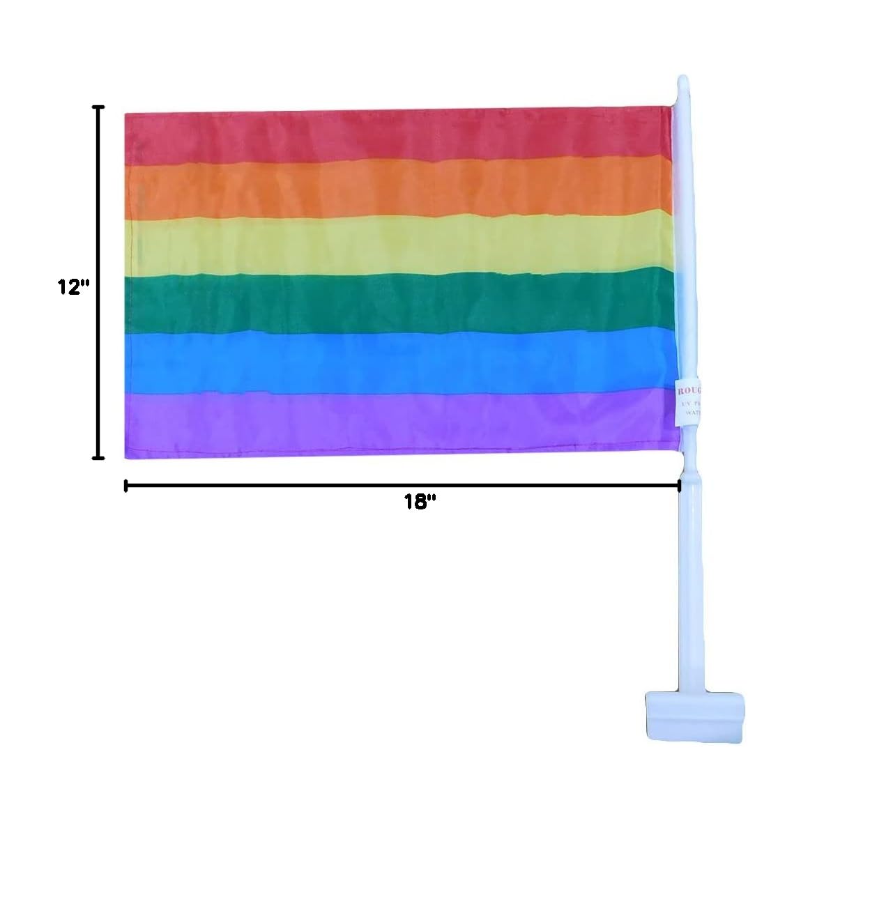 12-Pack Rainbow Striped LGBTQ Pride Double-Sided 12