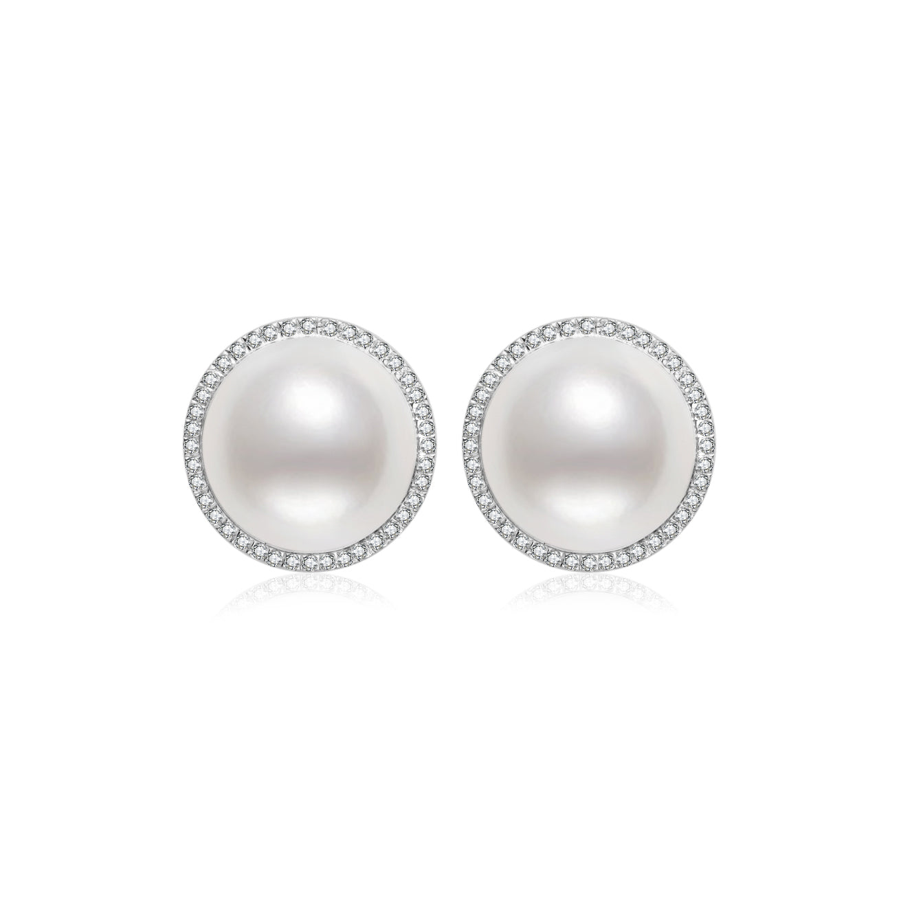 18K Solid Gold Australian White Pearl Earrings - Classic Studs for Women | Perfect for Weddings, Parties & Everyday Elegance