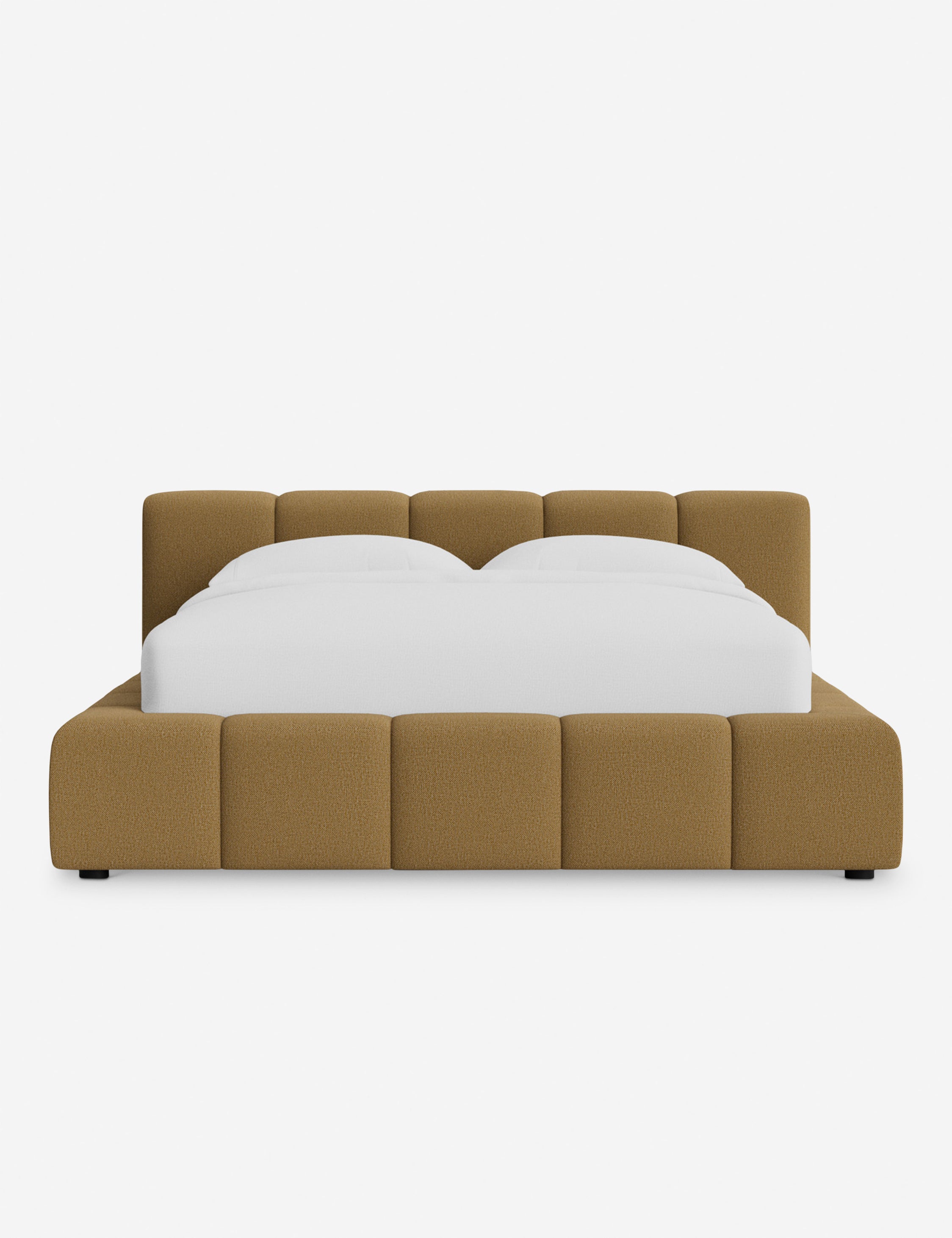 Cambry Platform Bed Frame - Modern Minimalist Wooden Bed with Headboard - Perfect for Bedroom, Guest Room & Small Spaces