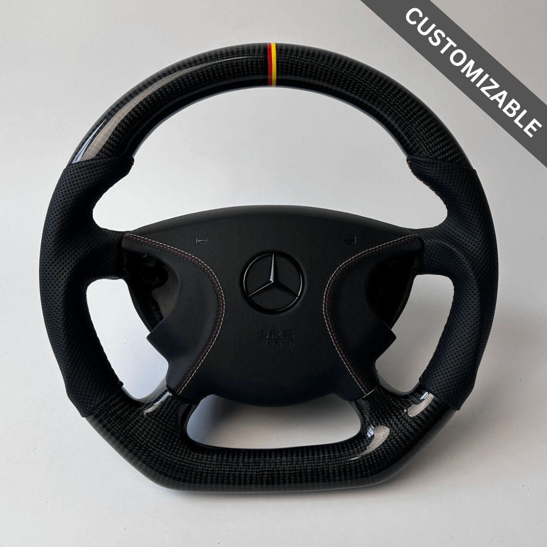 2000-2011 Mercedes E55 AMG Custom Carbon Fiber Steering Wheel - Performance Upgrade for E-Class Sedan & Coupe - Perfect for Racing & Luxury Car Enthusiasts