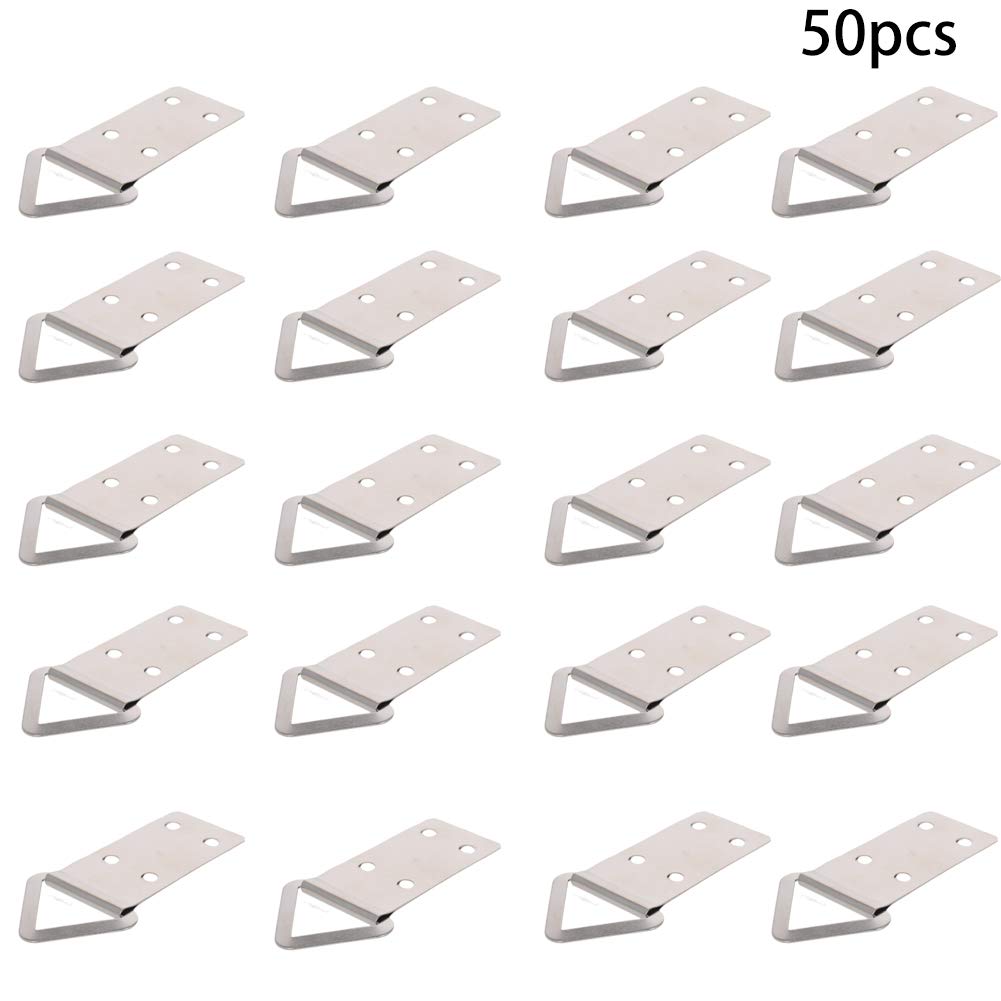 MroMax 50PCS Silver Picture Frame Hangers for Home Decor & Photo Display