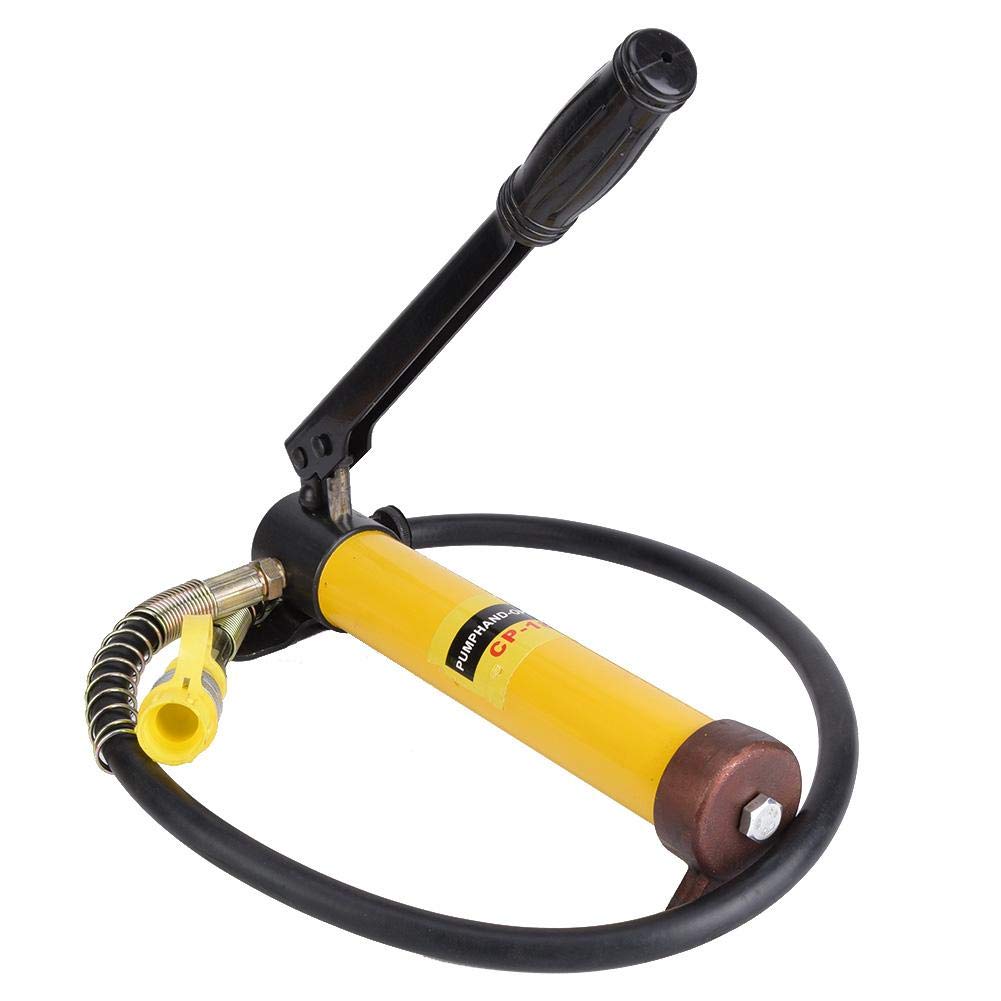 10 Ton Hydraulic Jack with Manual Pump - 11mm Stroke Mini Portable Hydraulic Cylinder for Car Lifting & Repair | Heavy Duty Vehicle Maintenance Tool for Garage, Auto Shop & Home Use