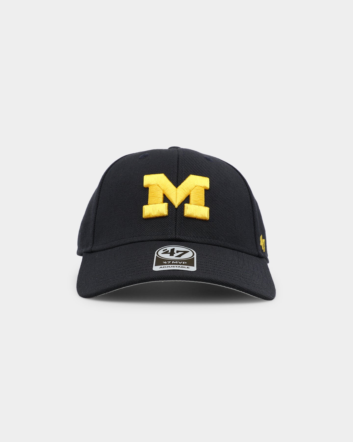 47 Brand Michigan Wolverines '47 MVP Strapback Adjustable Hat - Navy Blue - Officially Licensed NCAA Fan Gear for Football & Basketball Games
