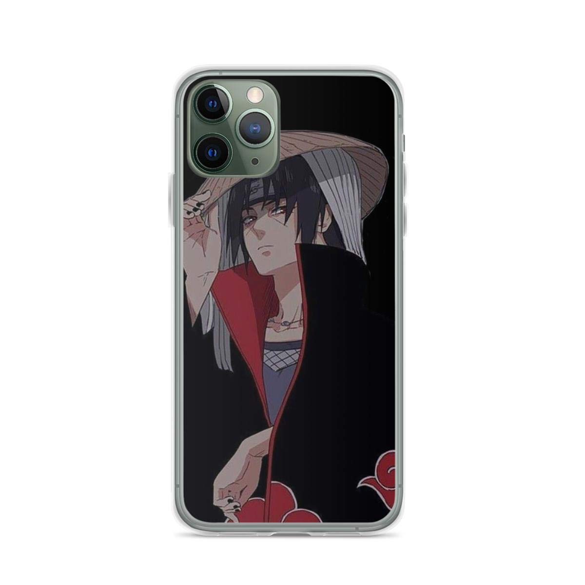 Ninja with Traditional Hat Phone Case for iPhone 15/14/13/12/11/X/Xs/Xr/8/7/6/6s Plus Pro Max - Clear Protective Cover - Perfect for Anime Fans & Japanese Culture Enthusiasts