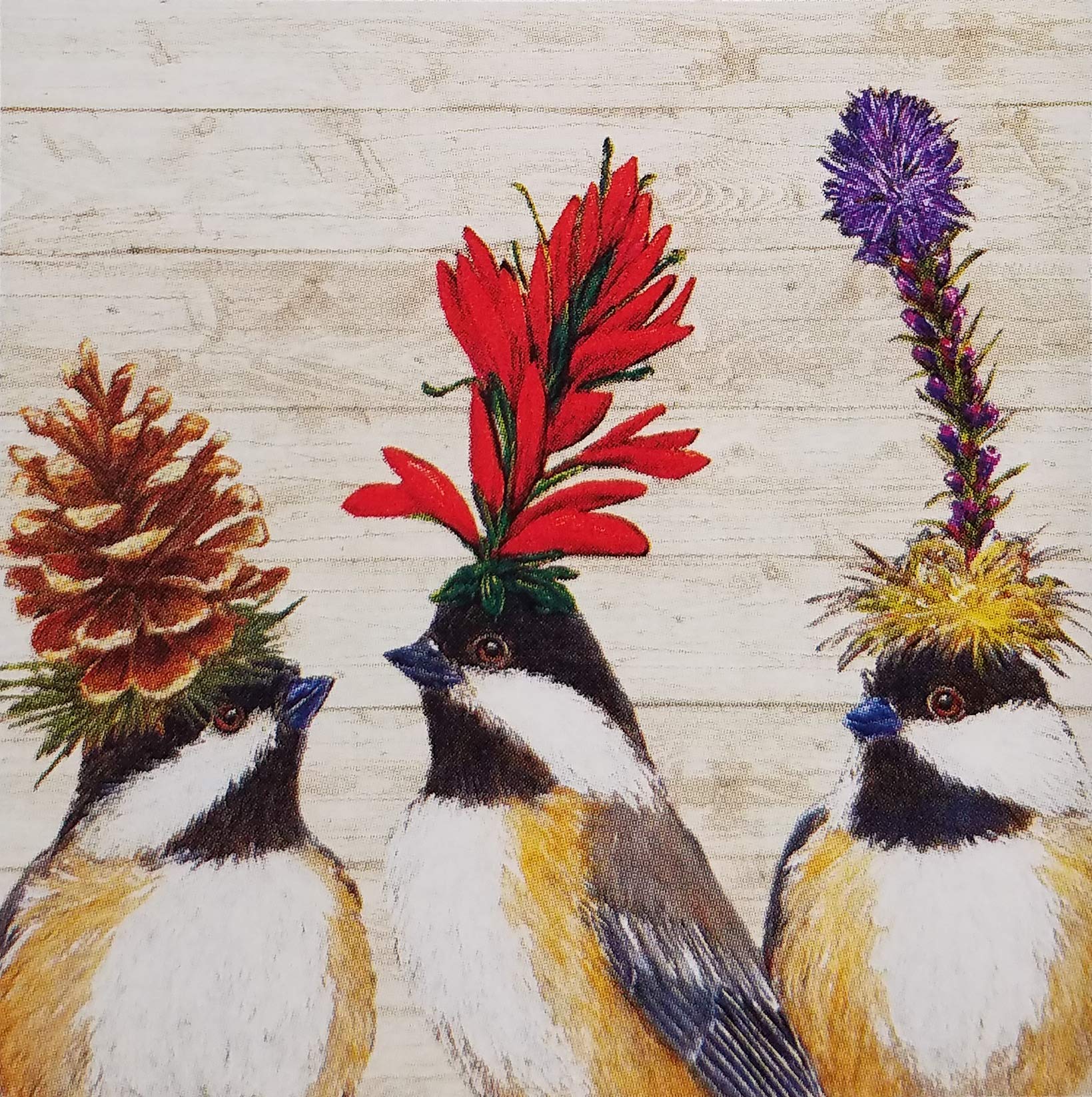 The Chickadee Sisters Beverage Napkins - Premium Paper Napkins for Parties, Weddings & Events - Cute Bird Design - 20-Pack Disposable Drink Napkins for Cocktails, Coffee & Tea - Perfect for Home, Office & Restaurant Use