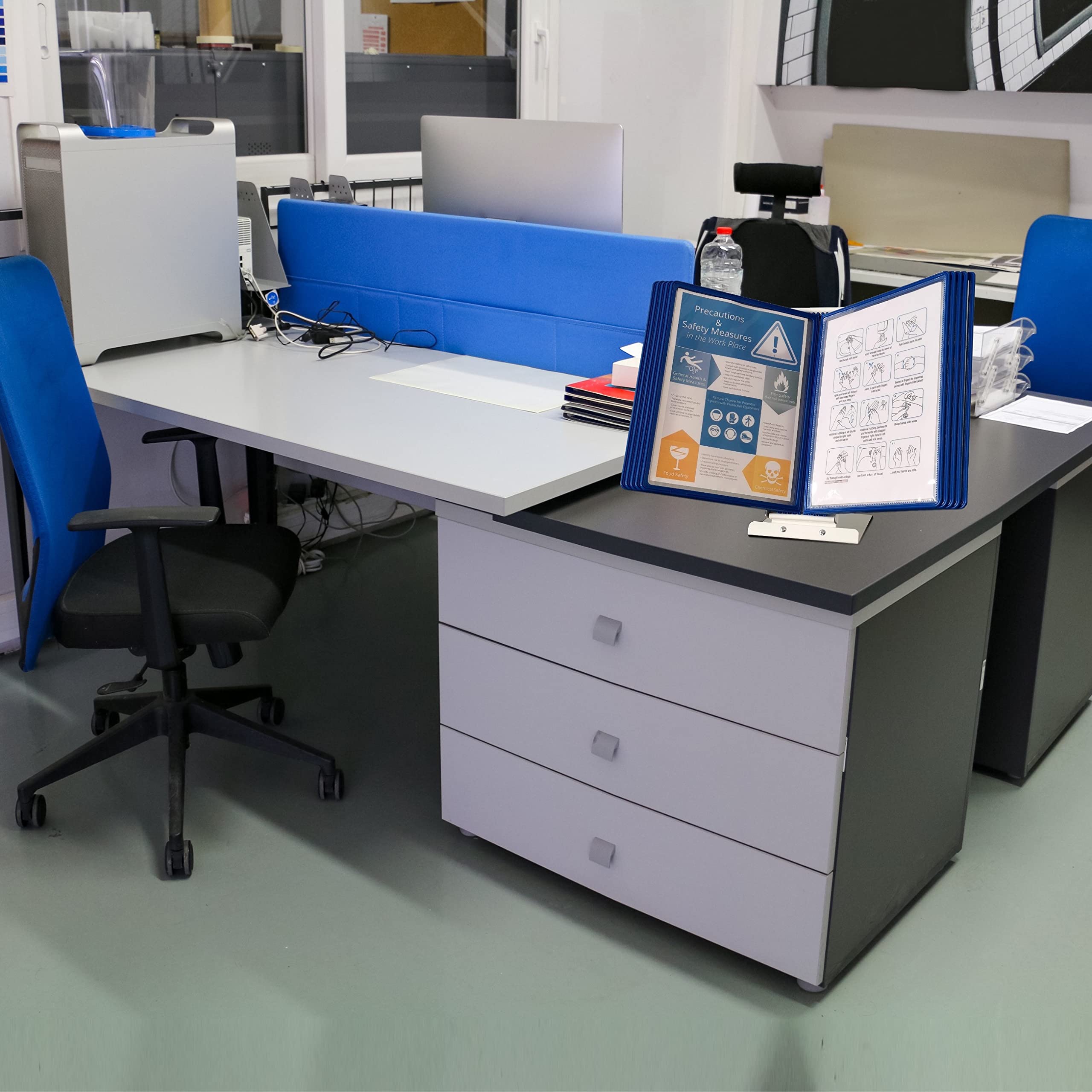 Leviatan Table Display System - Adjustable Stand for Presentation Boards & 10 Panels | Multi-Colored Trade Show & Classroom Display Solution | Perfect for Exhibitions, School Projects & Retail Visual Merchandising