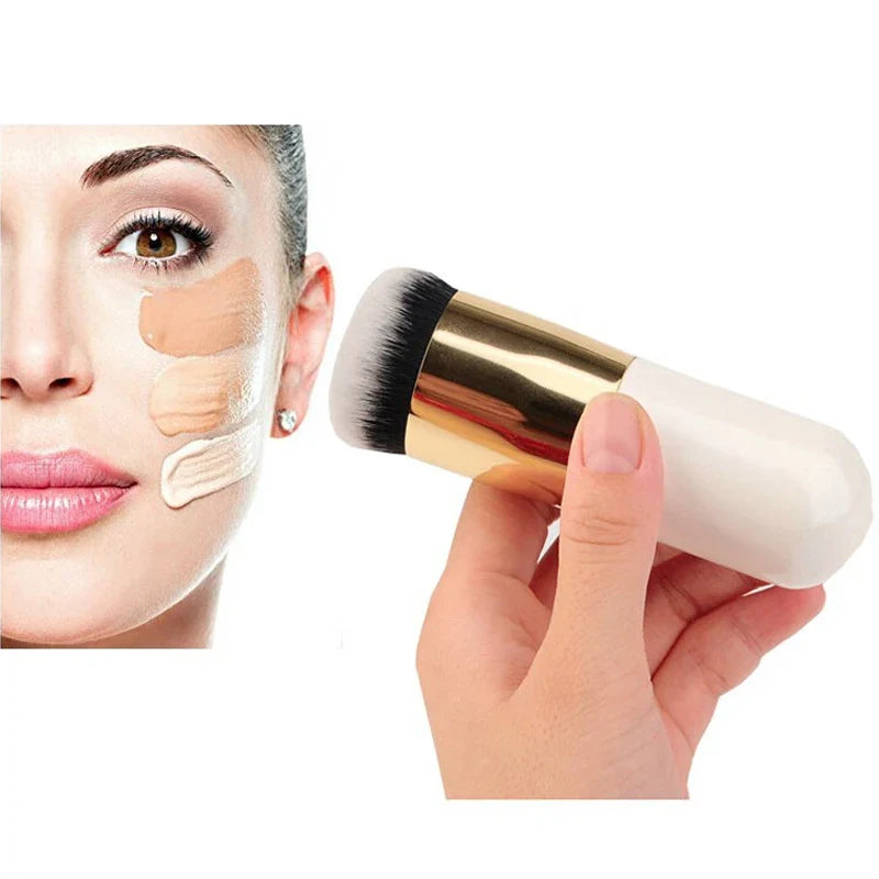 Chubby Brush Makeup - Soft & Dense Kabuki Brush for Flawless Foundation & Powder Application | Perfect for Everyday Makeup & Professional Use