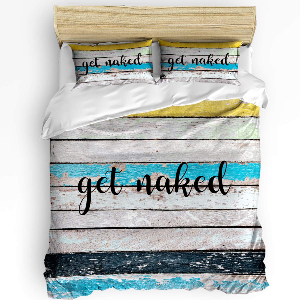 Crystal Emotion Twin Duvet Cover Set 3-Piece Collection - Funny Wooden Quote Home Quilt Bedding with Pillowcases for Girls, Kids & Women | Cozy Bedroom Decor for Teens & Adults
