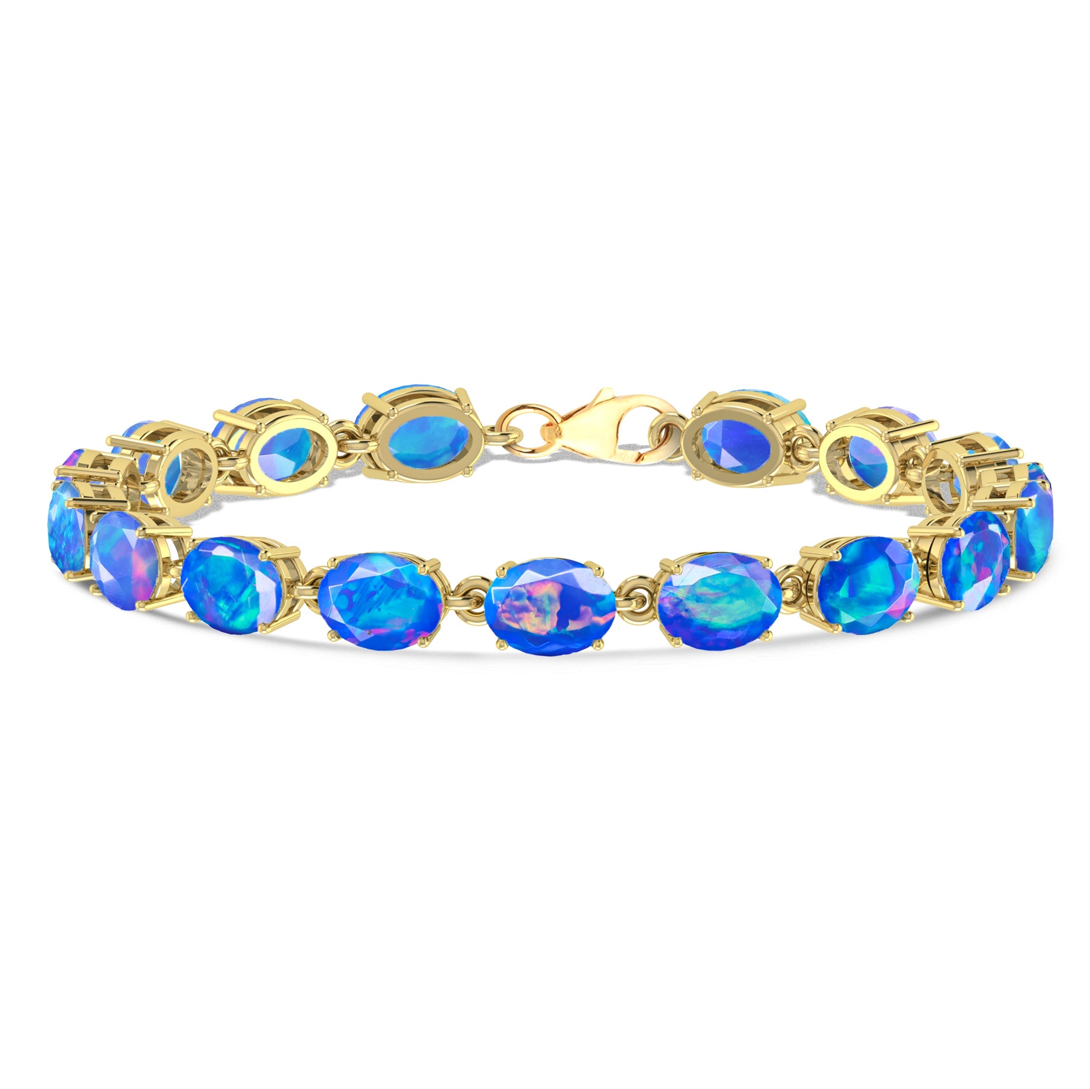 Natural White Fire Opal Gemstone Tennis Bracelet for Women - Elegant Jewelry Gift for Wedding, Anniversary & Special Occasions