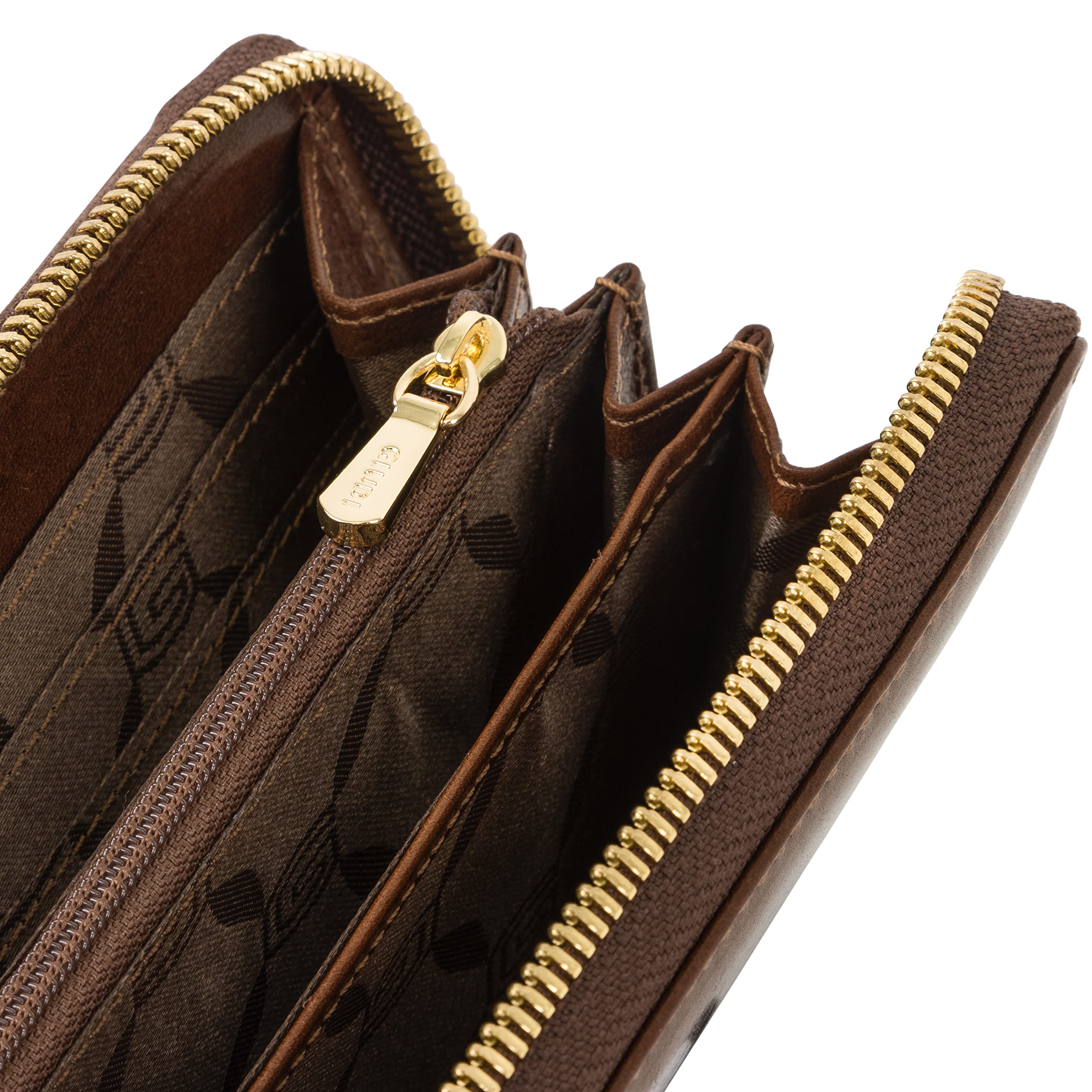 Giudi Elegant Women's Wallet - Italian Genuine Leather Large Capacity Ladies Purse - Slim Card Organizer with Zipper Closure - Perfect for Everyday Use, Travel & Gift Giving