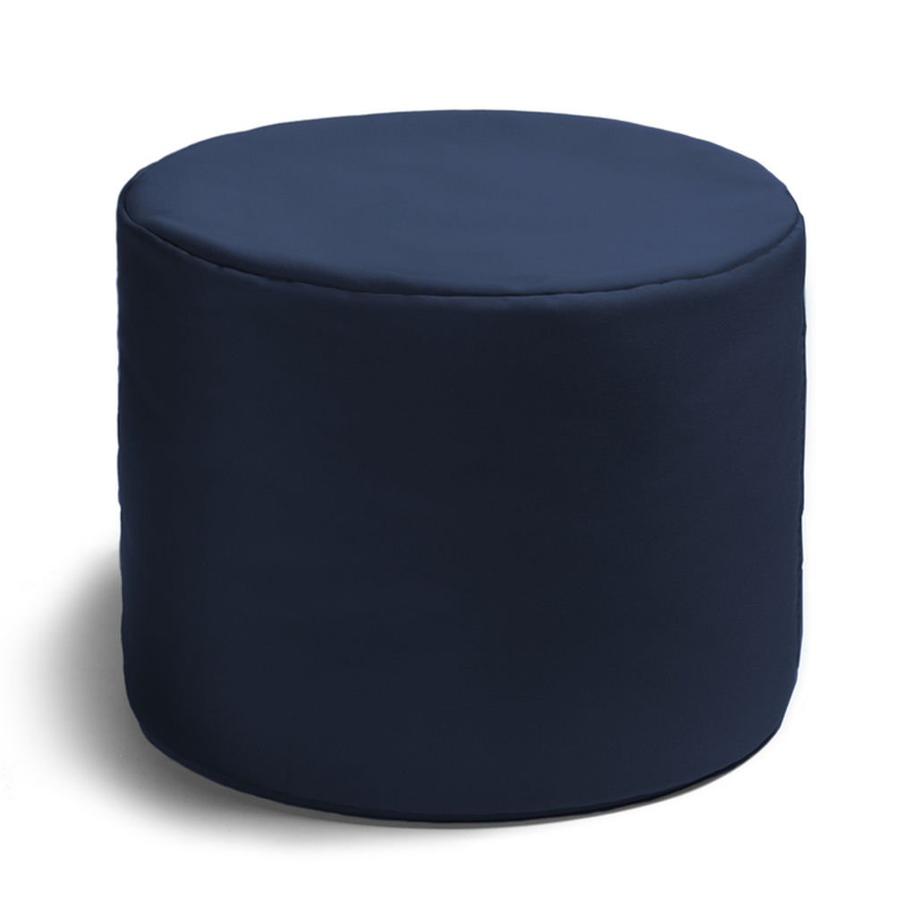Jaxx Spring Indoor Outdoor Bean Bag Ottoman Navy Blue - Versatile Footrest & Seating for Living Room, Bedroom, Patio & Dorm
