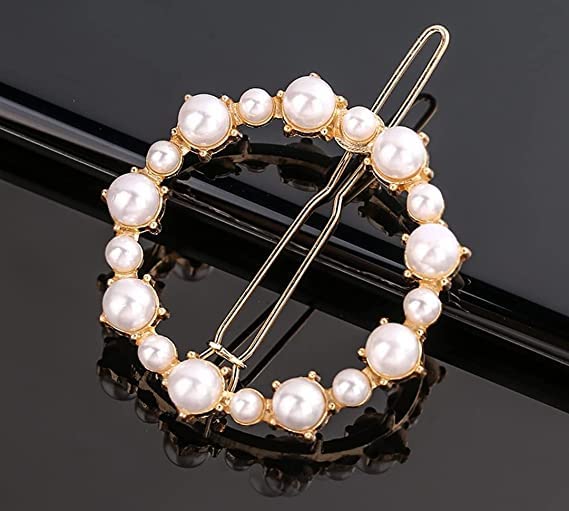6-Piece Pearl Hair Clips Set for Women - Korean Style Geometric Hairpins & Barrettes - Fashion Hair Accessories for Girls & Women (Perfect for Weddings, Parties & Daily Styling)