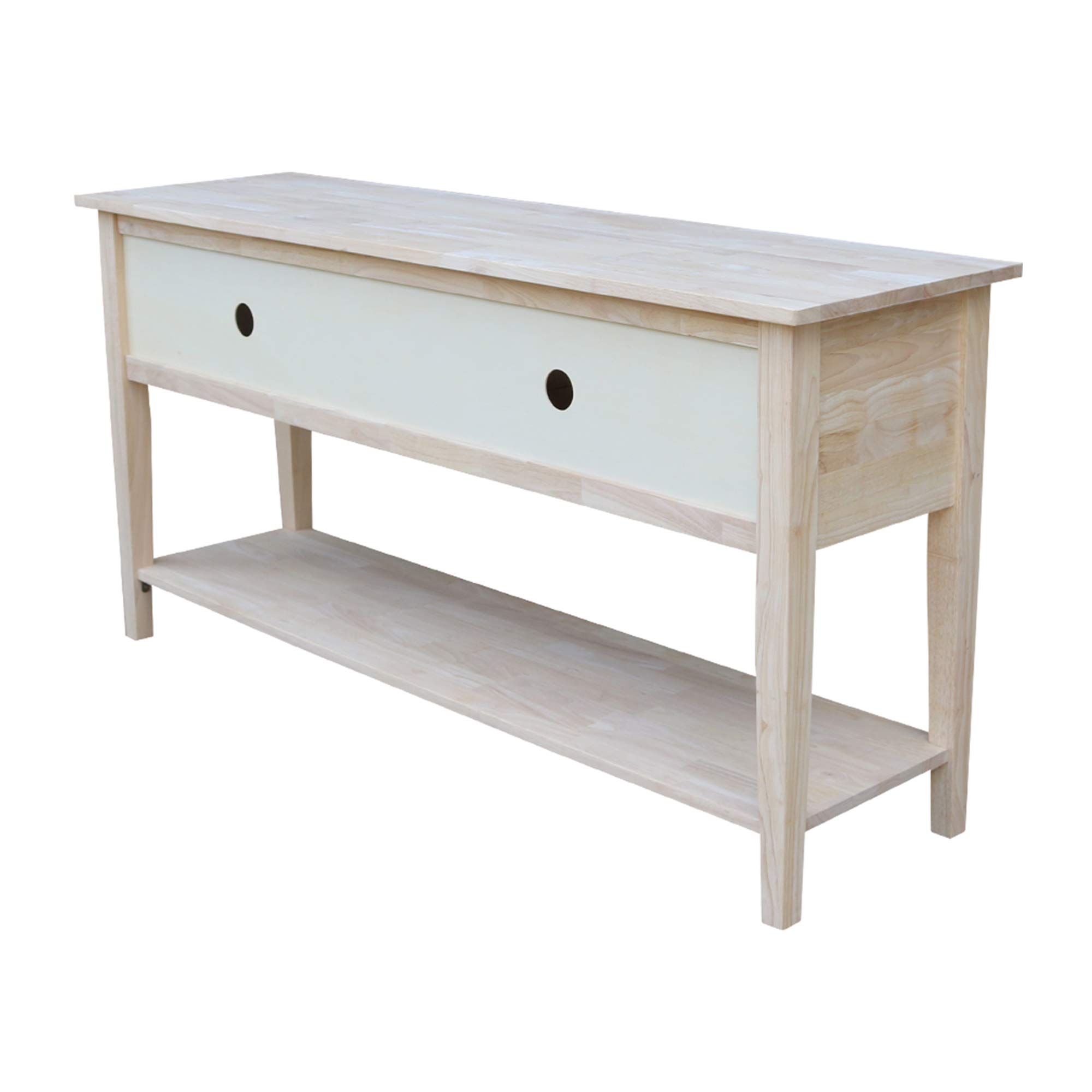 International Concepts 60-Inch Unfinished TV Stand - Entertainment Center for Living Room, Bedroom & Home Theater Setup