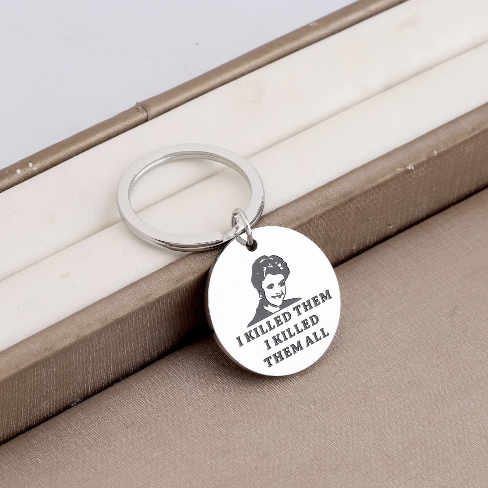KEYCHIN Jessica Fans Keychain - True Crime TV Show Merch - 'I Killed Them All' Jewelry Gift for Murder Mystery Lovers - Perfect for Friends, Cosplay & Crime Show Conventions