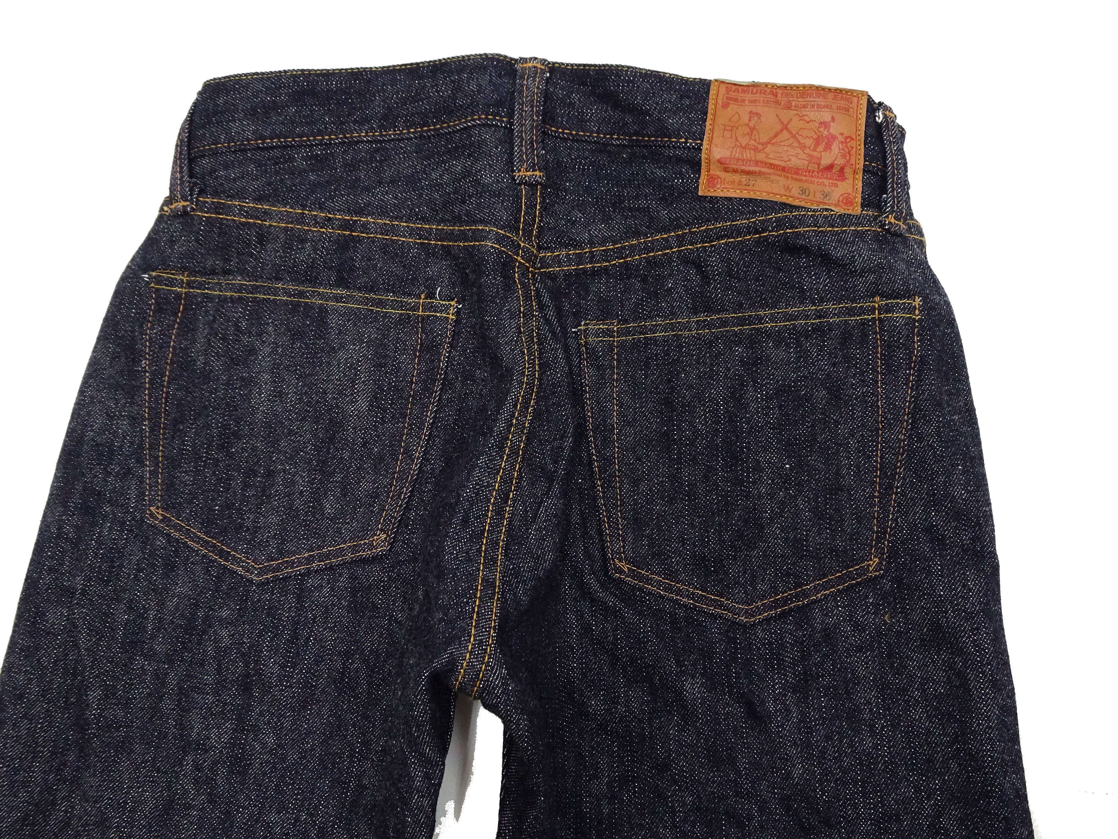 Samurai Jeans S710XX19ozII Men's Slim Straight Fit One Washed 19 Oz. Japanese Selvedge Denim Deep Indigo Blue - Premium Raw Denim for Casual Wear & Street Style