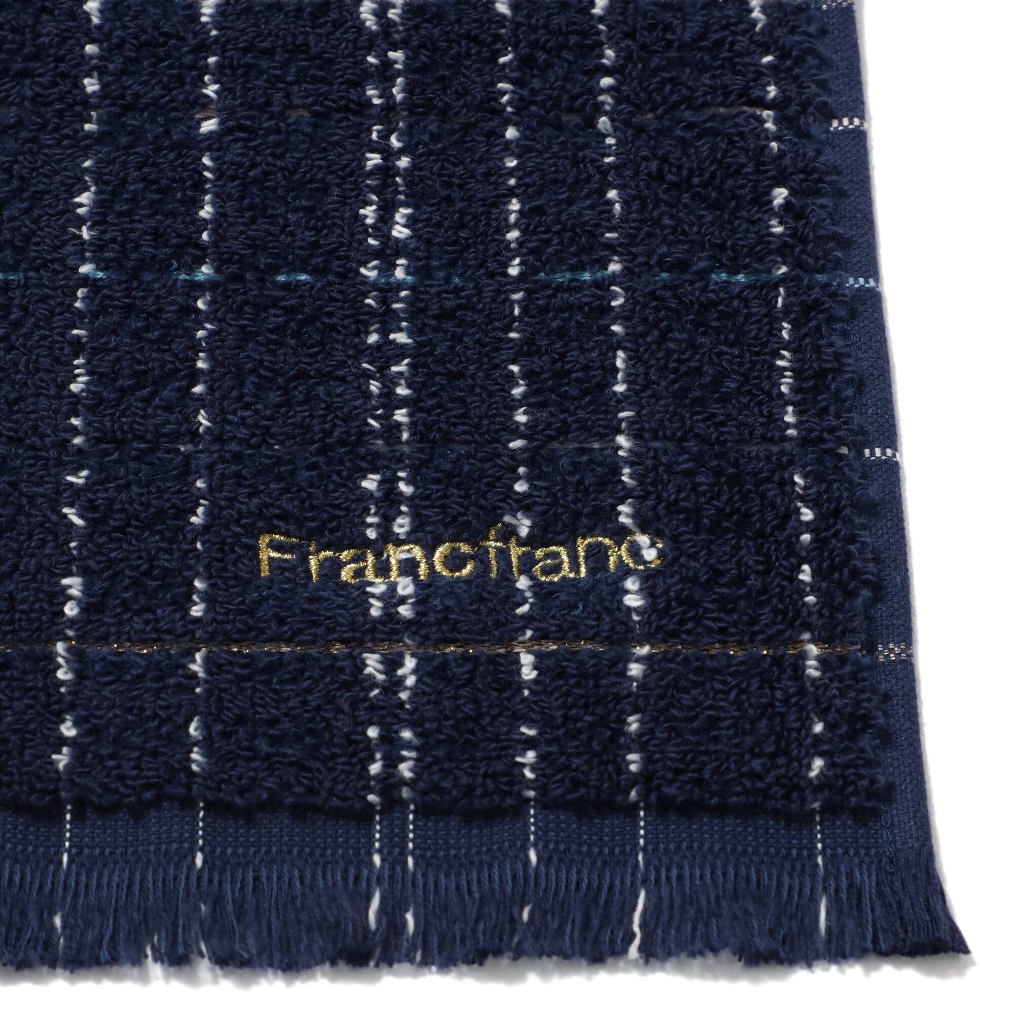 Antibacterial & Deodorizing Tweed Pattern Face Towel - Navy Blue | Soft & Absorbent Washcloth for Skincare, Gym & Travel
