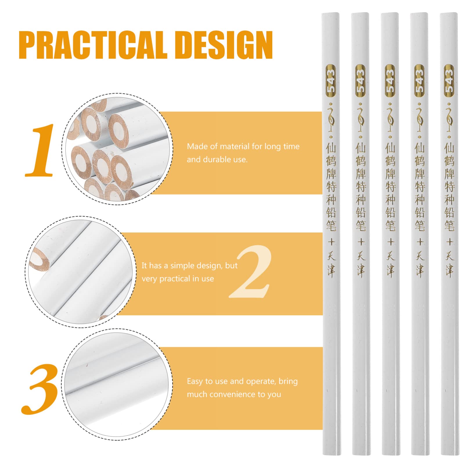 24pcs White Nail Art Pencils - French Tip Dotting Pens with Cuticle Pusher for DIY Manicure | Professional Nail Design Tools for Salon & Home Use | Perfect for French Tips, Nail Art, and Gel Polish Designs