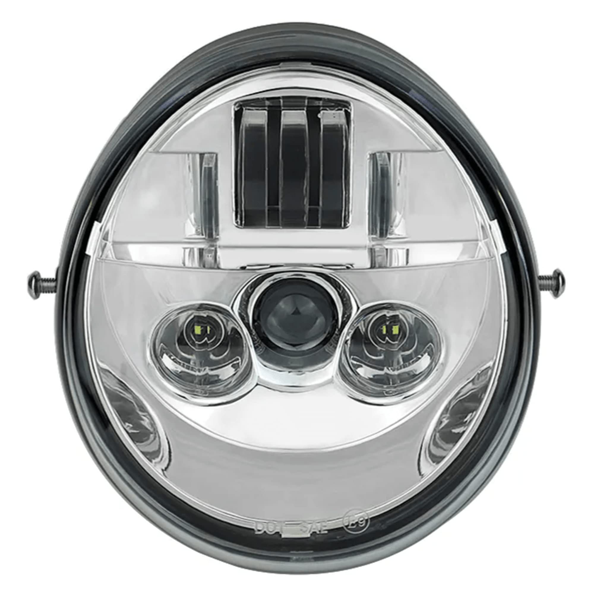 Eagle Lights 8900VC Oval Projection LED Motorcycle Headlight Kit - Chrome Finish for Harley, Honda, Yamaha & More - High Visibility for Night Riding & Off-Road Adventures