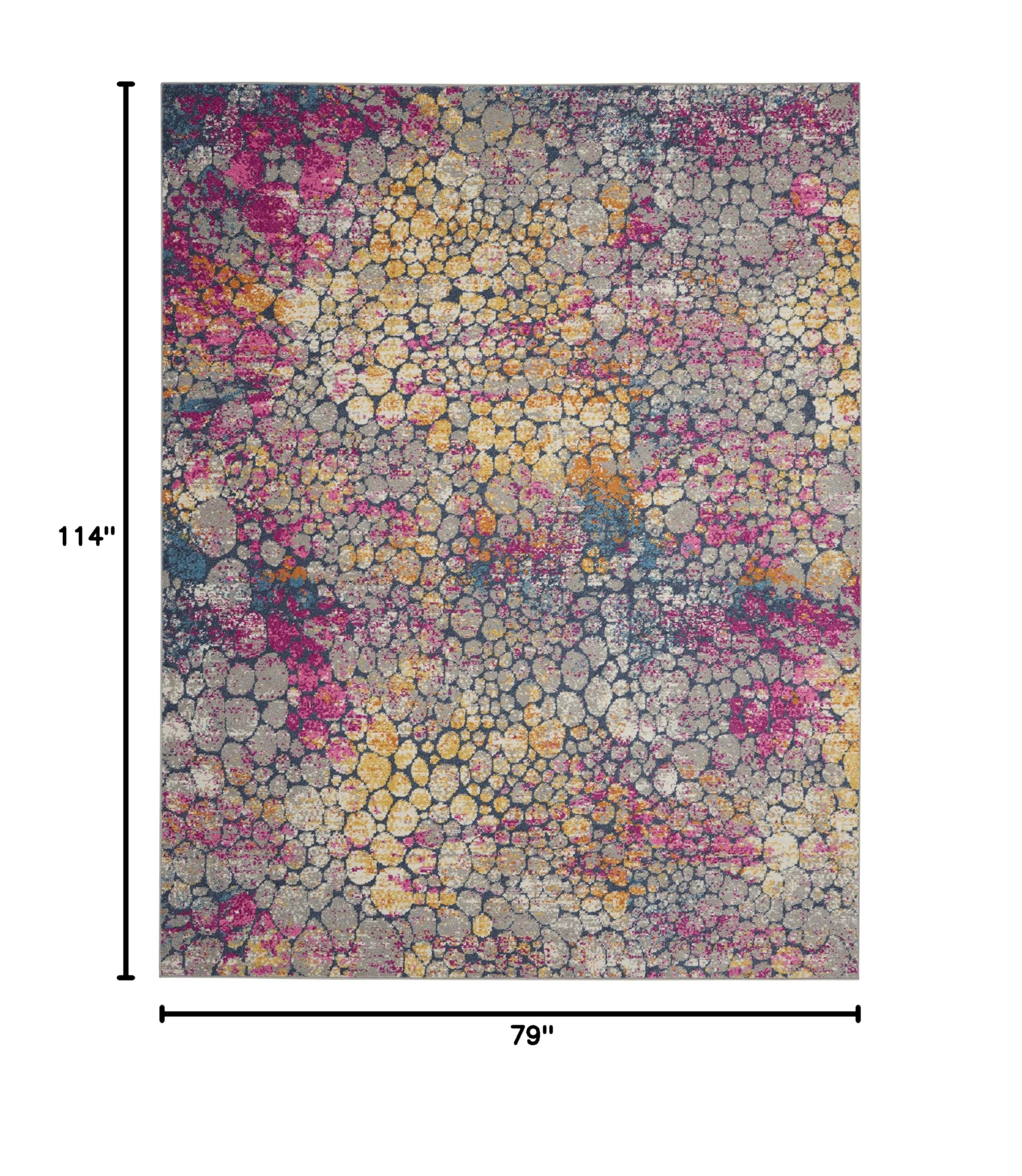 Nourison Passion Abstract Yellow Multi 6'7