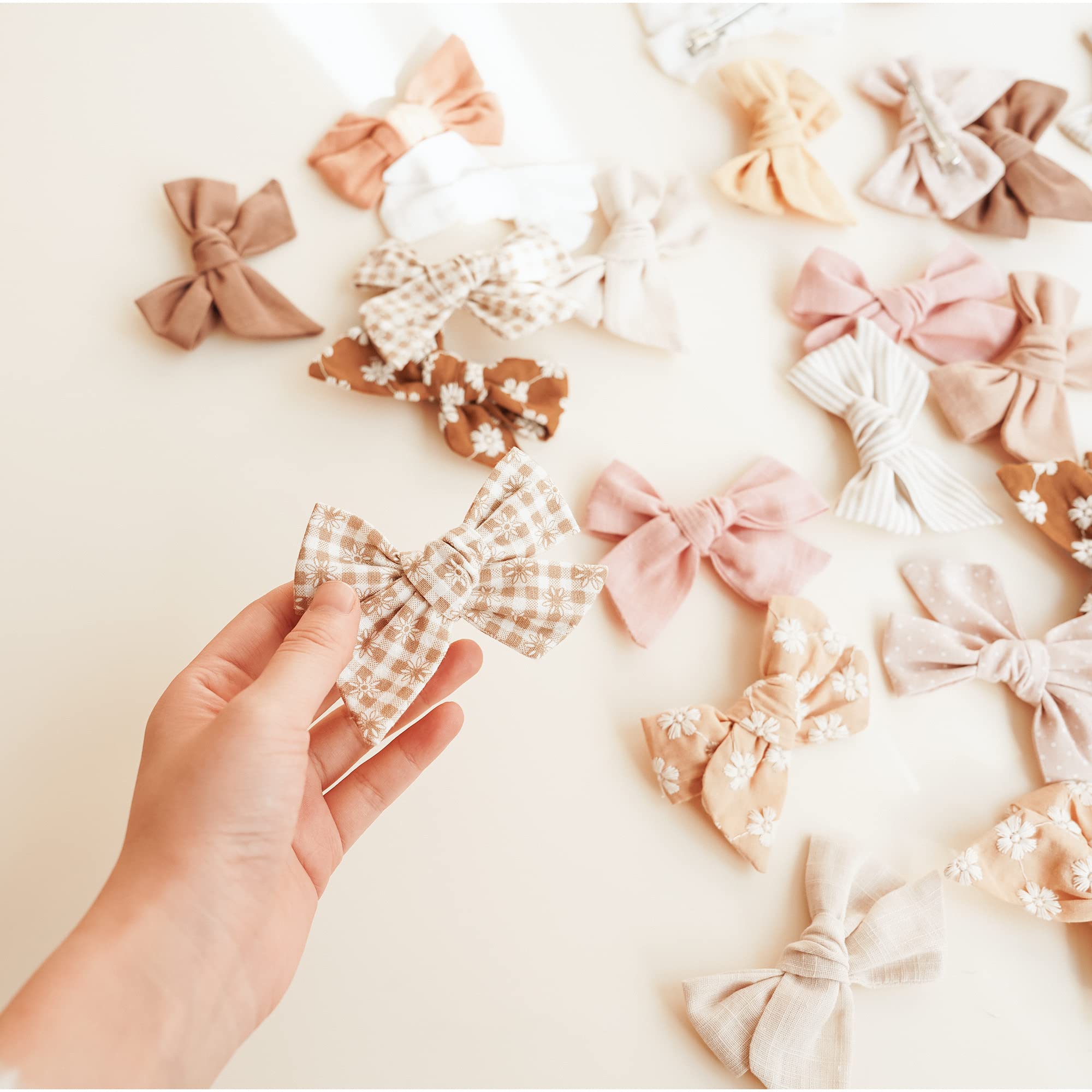 Niceye 24 Pack Baby Girl Hair Clips Set - Handmade Hair Bows & Barrettes with Alligator Clips for Infants, Toddlers & Kids | Perfect for Parties, School & Daily Outfits