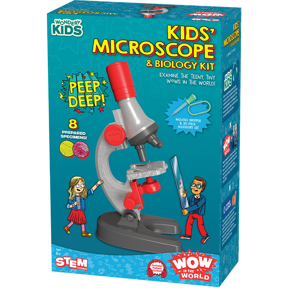 Wow in the World: Kids' Microscope & Biology Kit - STEM Educational Toy for Children Ages 6-12 | Explore Science & Nature | Perfect for Home Learning, Classroom & Homeschooling