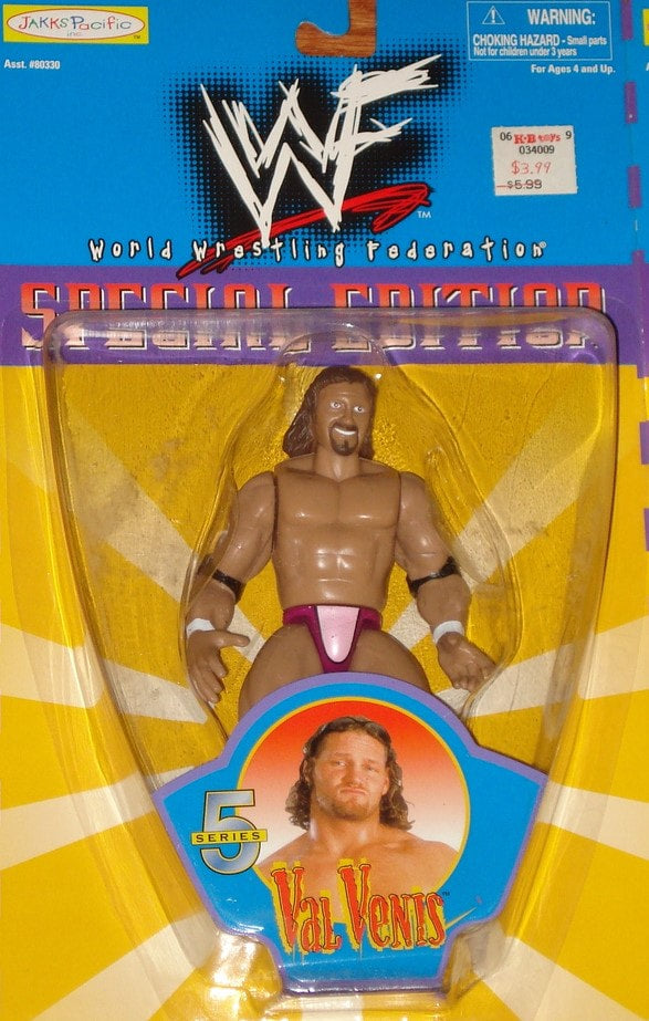 1999 WWF Jakks Pacific Special Edition Series 5 Val Venis Wrestling Action Figure - Exclusive Collectible for WWF Fans & Toy Collectors - Perfect for Display, Play & Nostalgic Wrestling Memorabilia