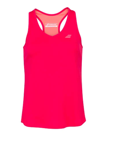 Babolat Women's Play Tennis Tank Top - Breathable Quick-Dry Workout Shirt for Women [Rose Red] | Perfect for Tennis, Gym & Yoga Training