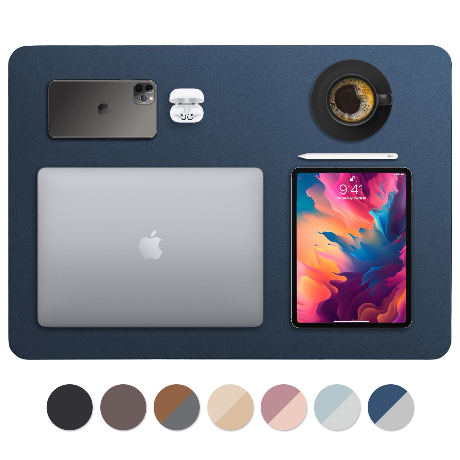 Premium PU Leather Desk Mat 24