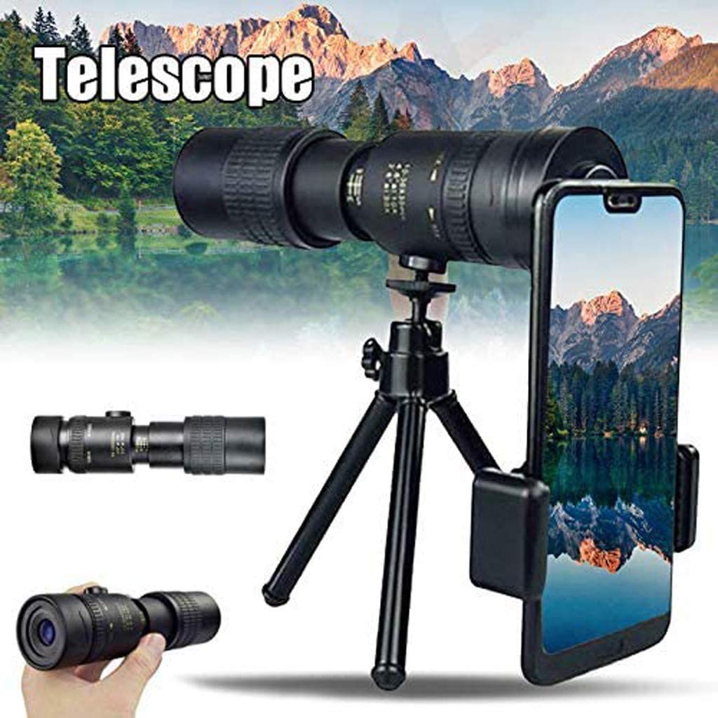 4K 10-300X40mm Monocular Telescope with Smartphone Adapter & Tripod - High Power Zoom, Waterproof for Bird Watching, Hunting, Travel & Outdoor Adventures - Perfect for Adults & Nature Enthusiasts