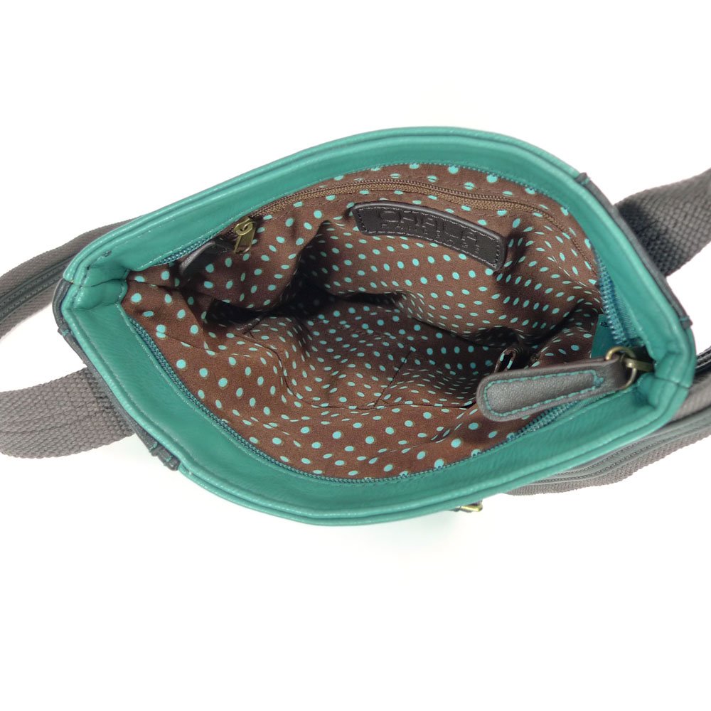 Chala SWING Pack Small Cross-Body Purse for Women - Lightweight Shoulder Bag with Metal Mini Keychain (Black Anchor) - Perfect for Travel, Shopping & Everyday Use