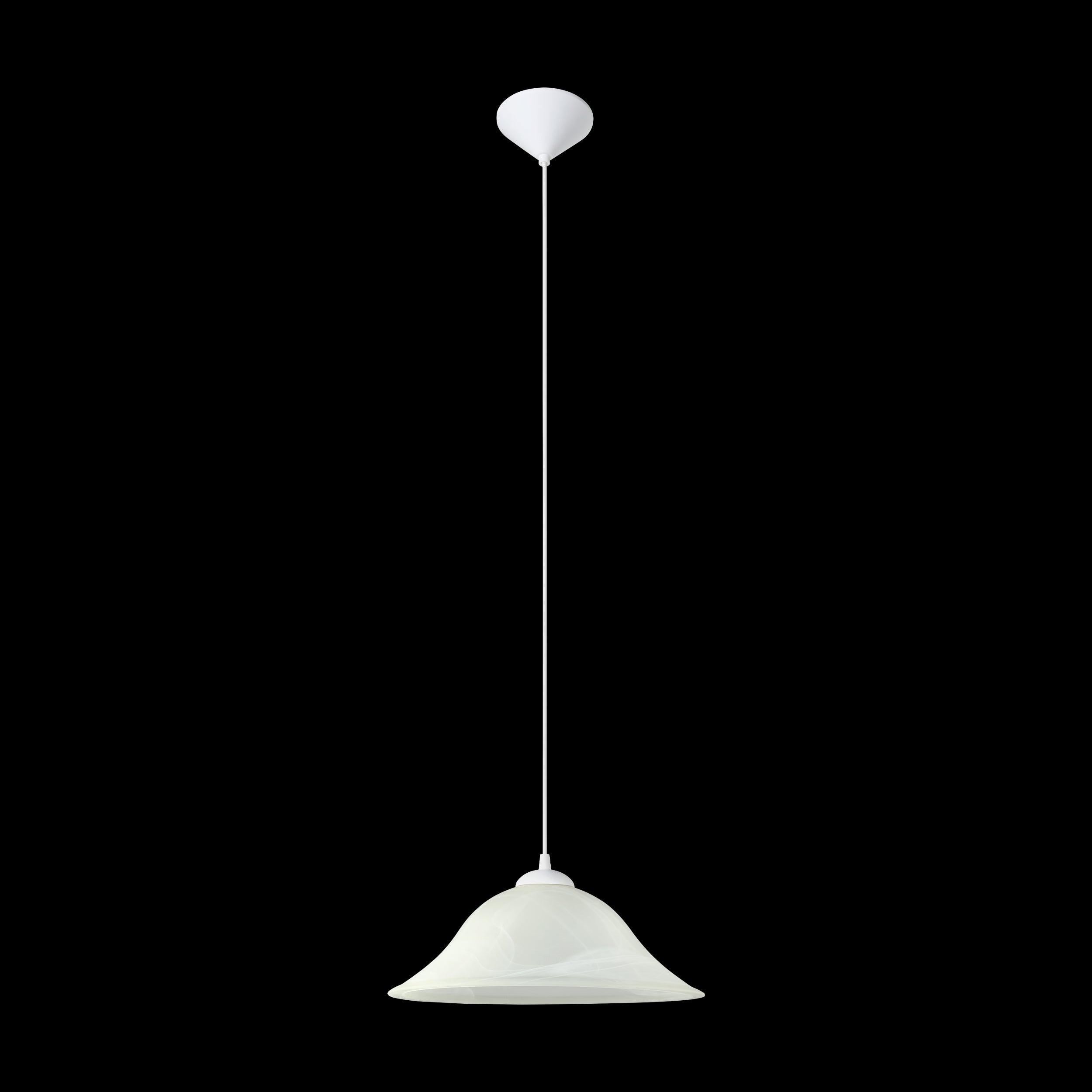 Eglo Albany White Alabaster Glass Ceiling Pendant Light Fixture - Modern Dining Room & Kitchen Island Lighting for Home Decor