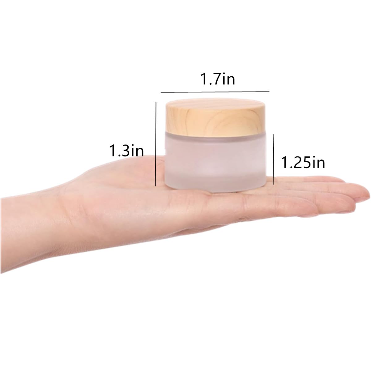 5Pcs 15ml Refillable Glass Cosmetic Jars with Lids - Small Empty Travel Containers for Lotion, Cream, Ointment & Samples | Perfect for DIY Skincare, Makeup Storage & Travel Toiletries