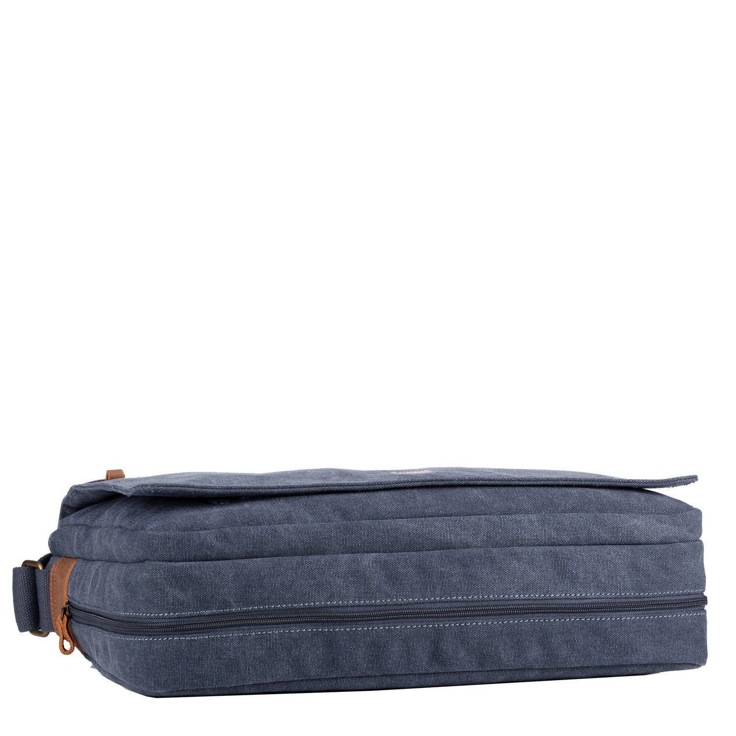 TRP0371 Troop London Classic Canvas Laptop Messenger Bag - Large 18 Inch Diagonal - Perfect for Work, Travel & College