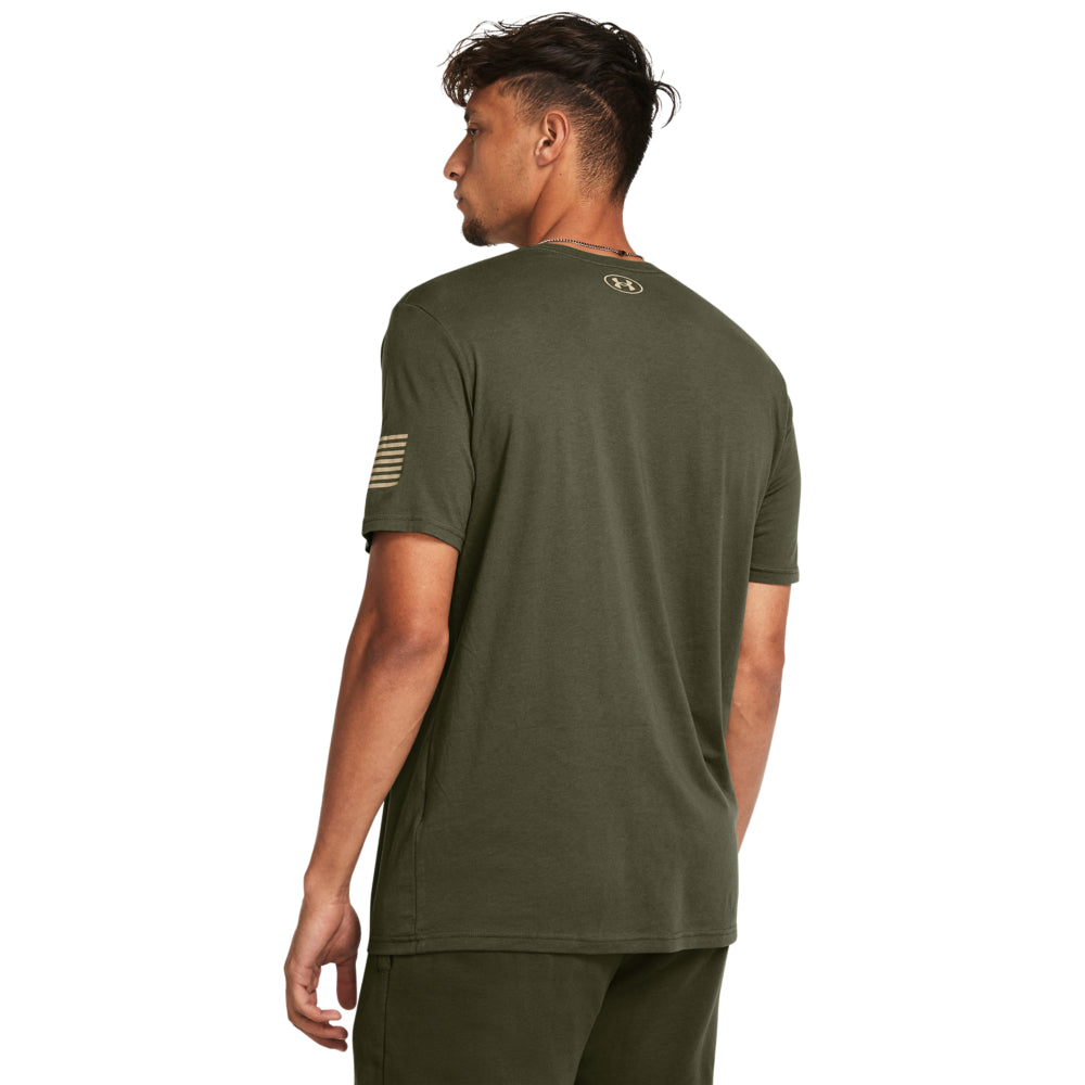 Under Armour Men's Freedom Logo T-Shirt - Moisture-Wicking, Breathable Workout Tee for Gym, Running & Casual Wear