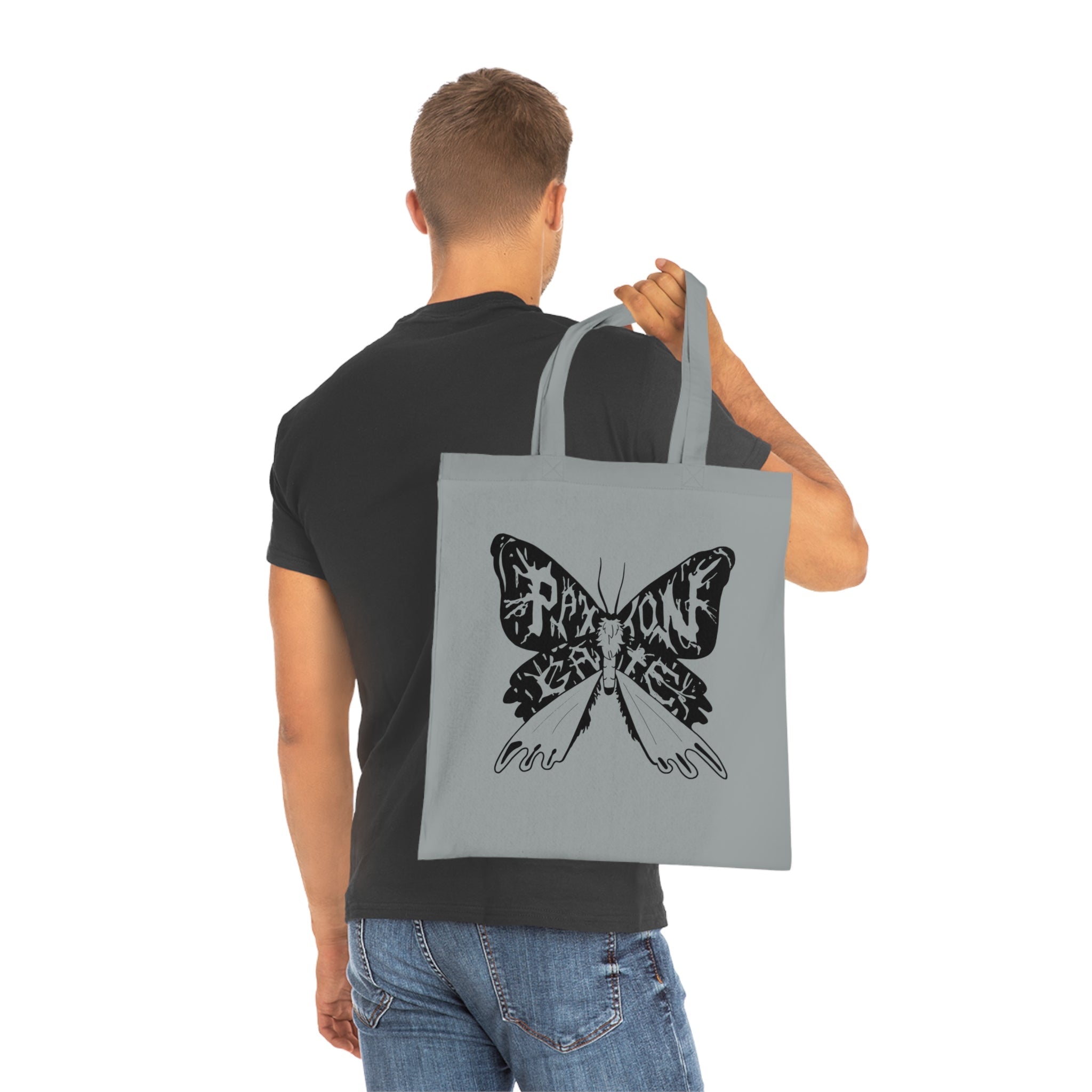 Premium Cotton Moth Tote Bag - Eco-Friendly Reusable Shopping Bag for Women & Men - Perfect for Groceries, Beach, Work & Travel