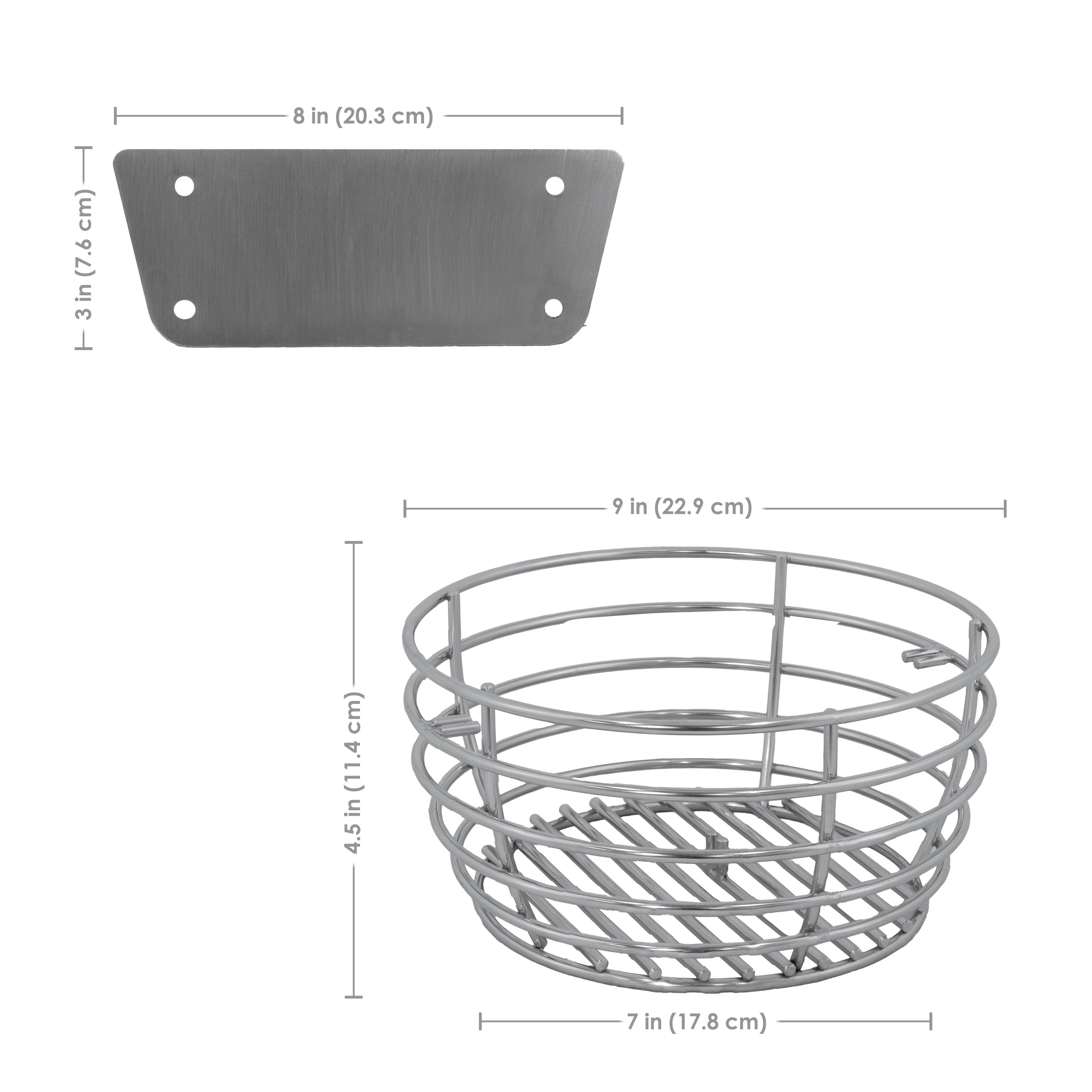 Sunnydaze Kamado Grill Basket with Divider - Premium Charcoal Grill Accessory for Kamado Joe & Big Green Egg - Perfect for Smoking, Grilling & BBQ Outdoor Cooking