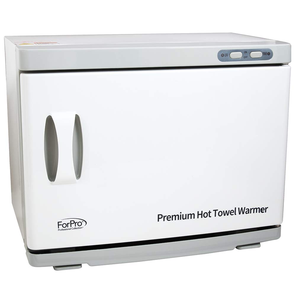 ForPro Professional Collection Premium 23L Extra Large Capacity Hot Towel Warmer with 2 Stainless Steel Racks - White | Salon & Spa Essential for Warm Towels, Perfect for Massage Therapy, Facial Treatments & Home Relaxation